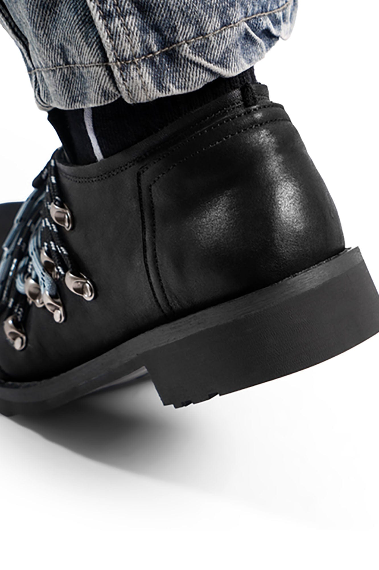 REWRITE Contrast Rope-Laced Leather Derby Shoes-Shoes-38.5-Free Shipping Leatheretro