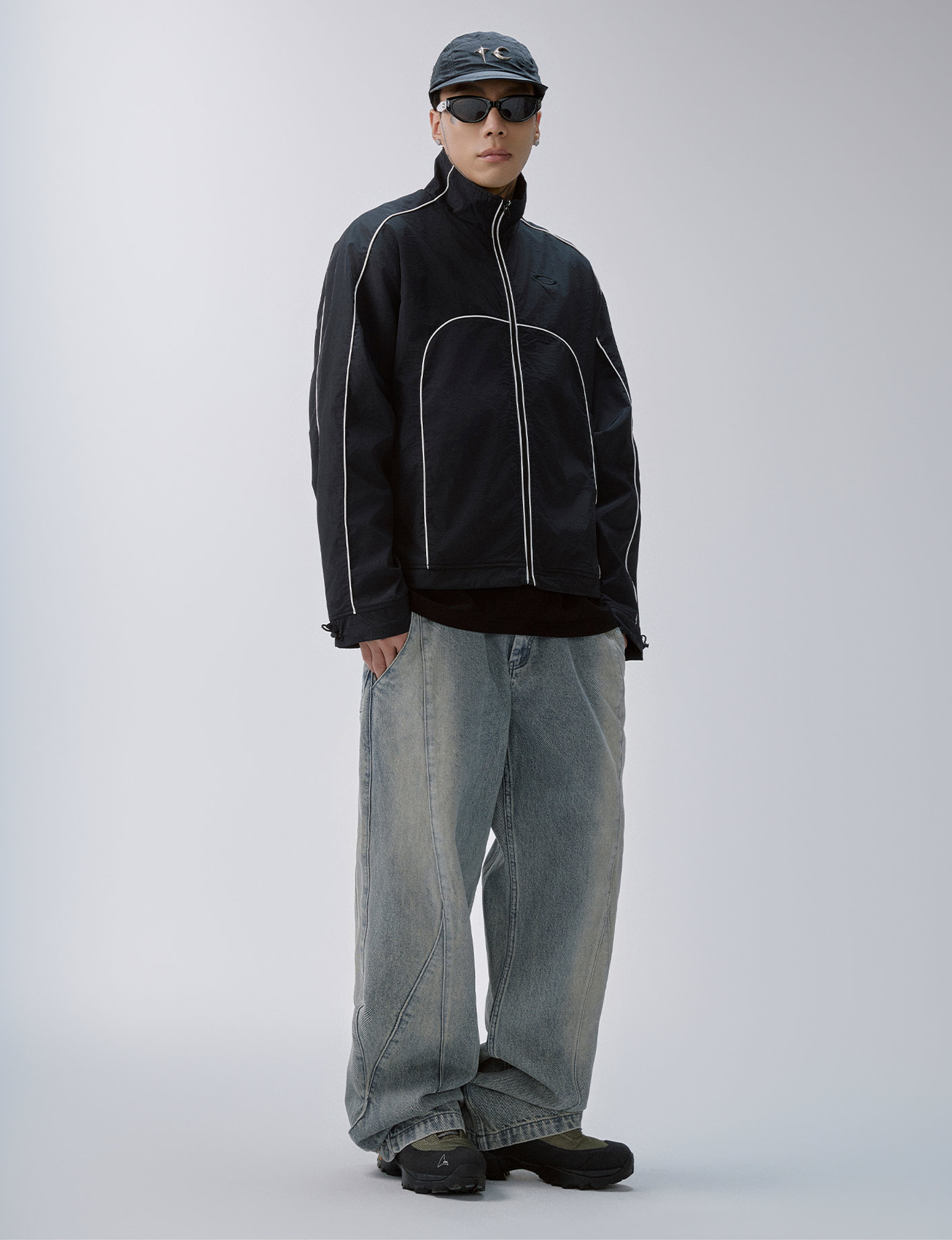 F2CE Contrast Piped Track Jacket-Jacket-S-Free Shipping Leatheretro