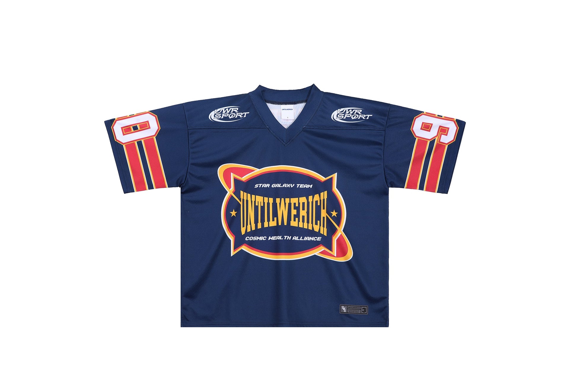 UNTILWERICH V-Neck Graphic Hockey Short-Sleeve Jersey-T Shirt-S-Free Shipping Leatheretro