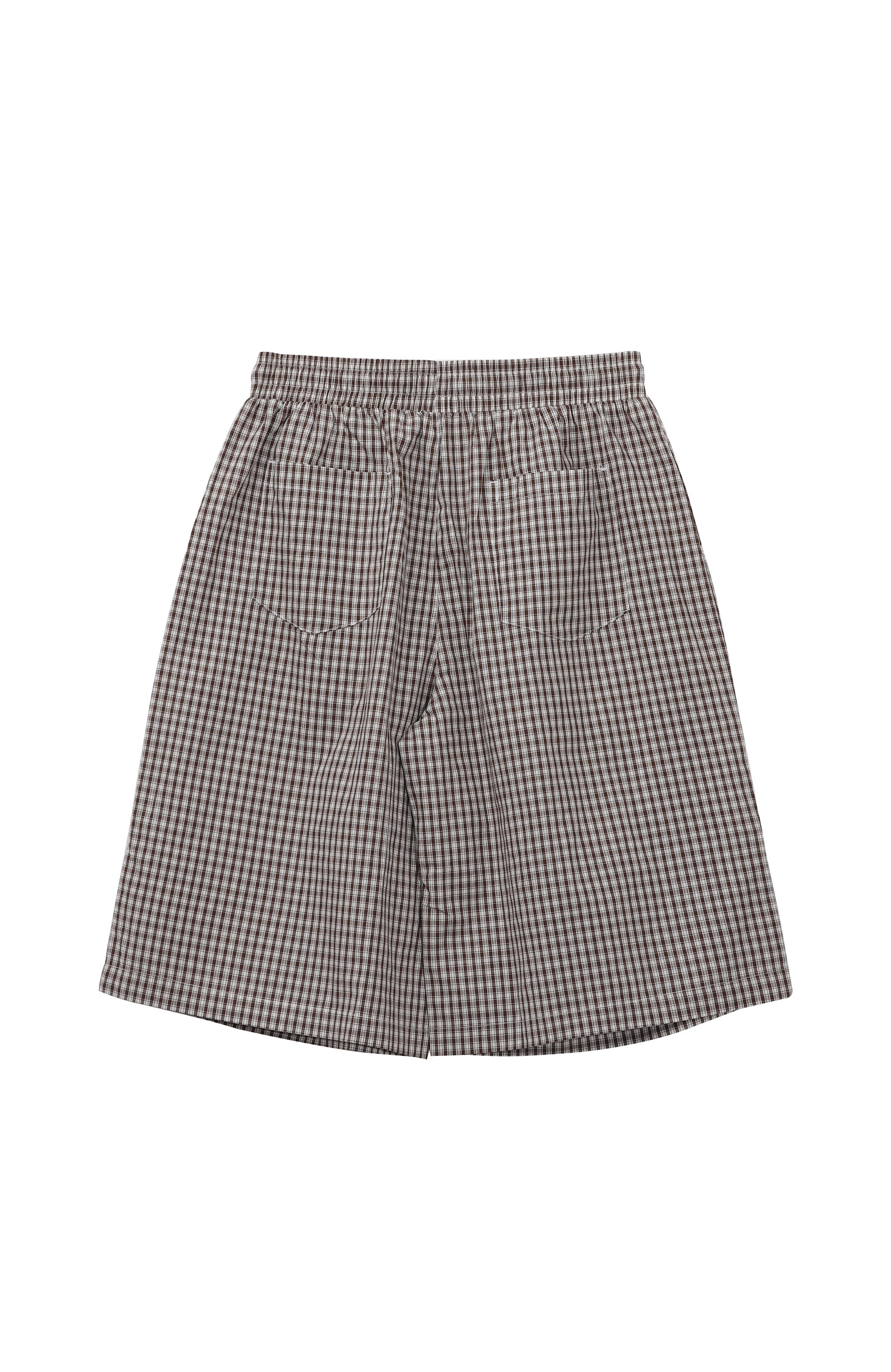 UNTILWERICH Check Drawstring Wide Shorts-Shorts-M / 29“-Blue-Free Shipping Leatheretro