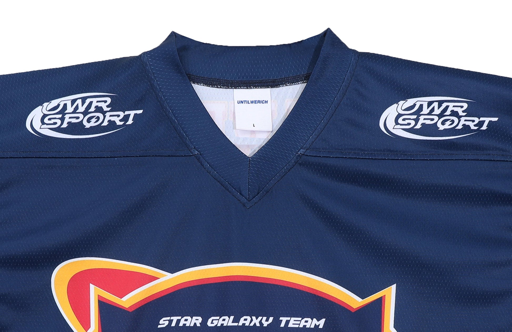 UNTILWERICH V-Neck Graphic Hockey Short-Sleeve Jersey-T Shirt-S-Free Shipping Leatheretro
