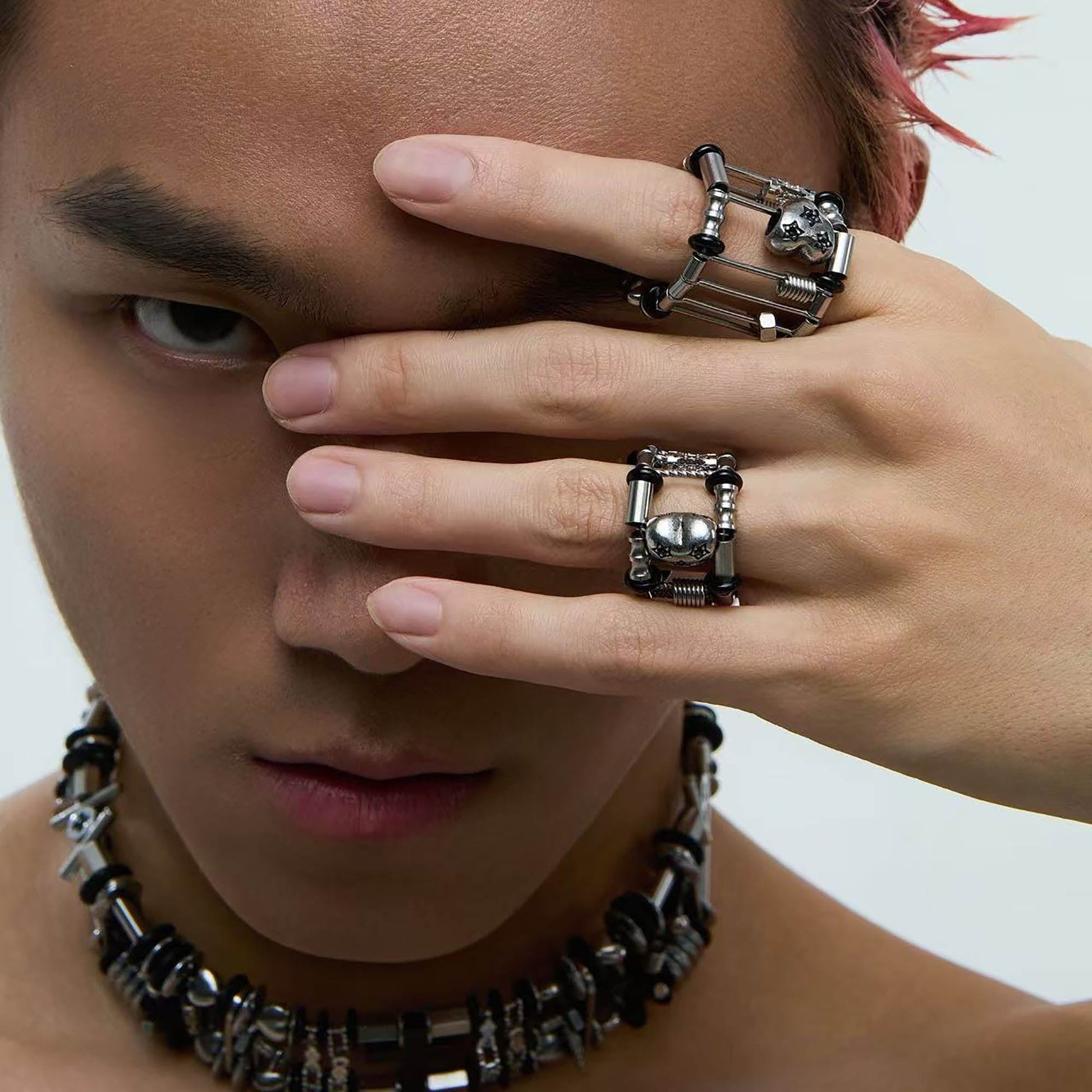 ILLUSORY Danger Signal Cage Ring-Ring-Small Size-Free Shipping Leatheretro