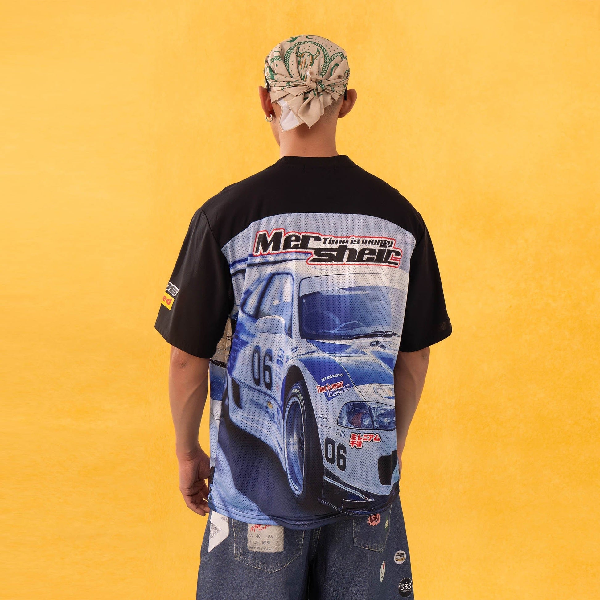 CLP Racing Graphic Mesh Raglan Jersey-T Shirt-M-Blue-Free Shipping Leatheretro