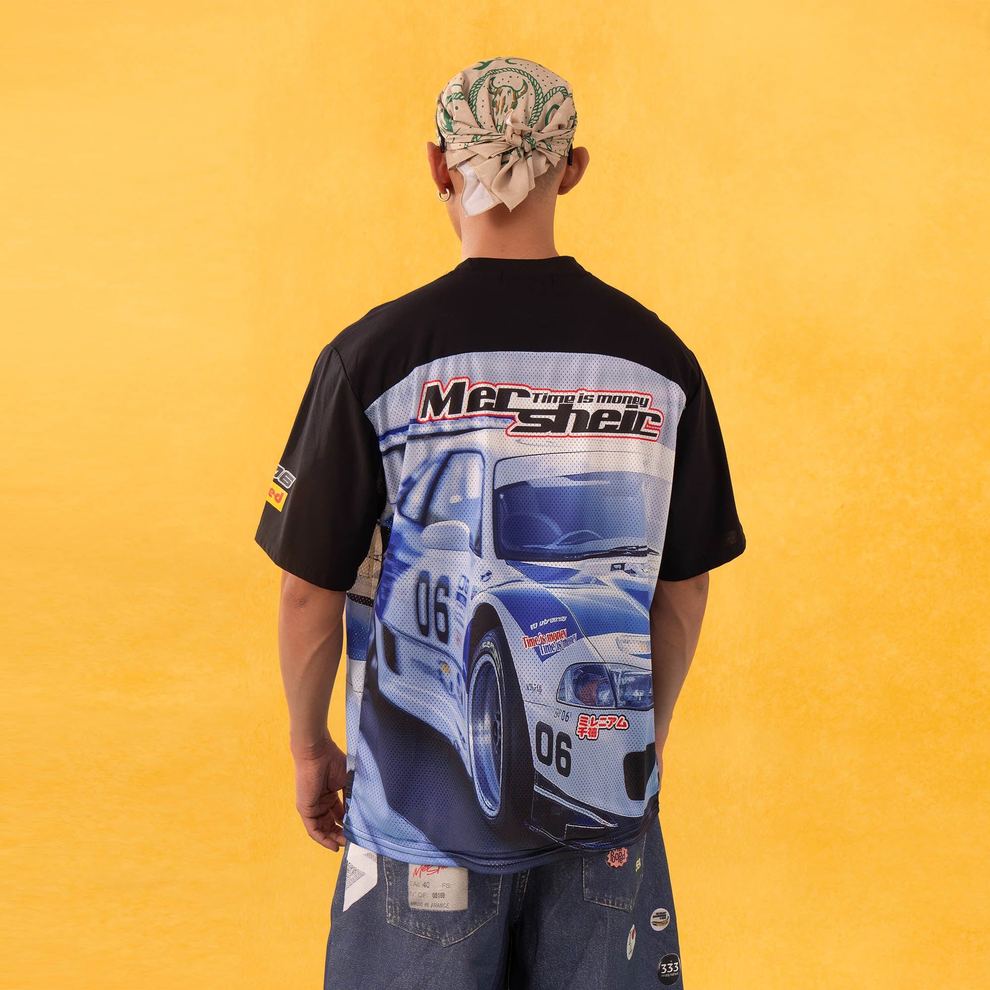 CLP Racing Graphic Mesh Raglan Jersey-T Shirt-M-Blue-Free Shipping Leatheretro