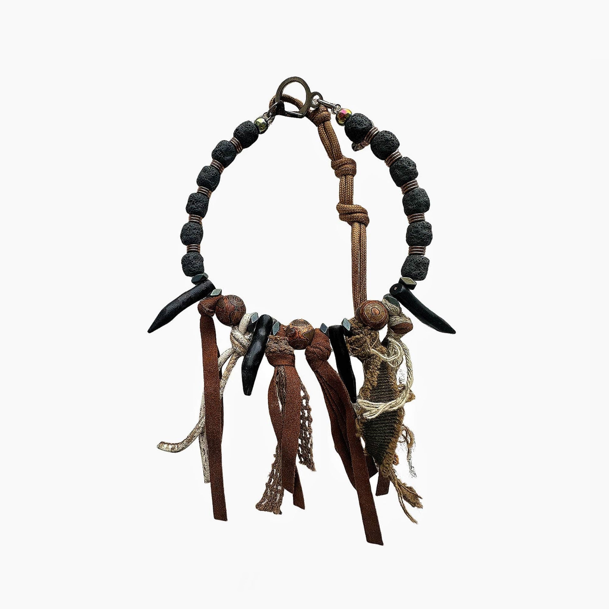 ILLUSORY Tribal Tassel Beaded Fang Necklace-Necklace-Regular-Free Shipping Leatheretro