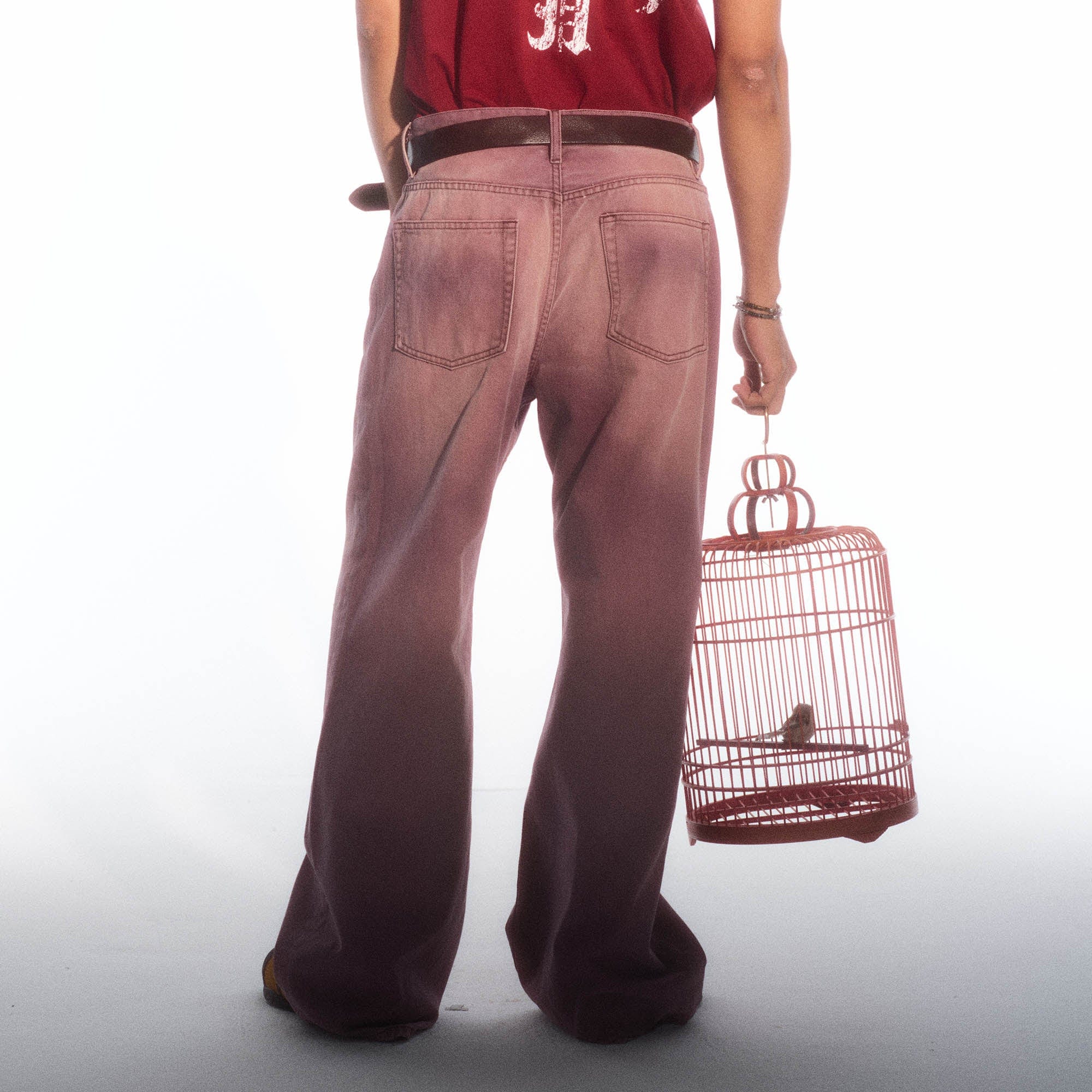 TRECLUB Retro Washed Jeans Violet-Jeans-S-Free Shipping Leatheretro