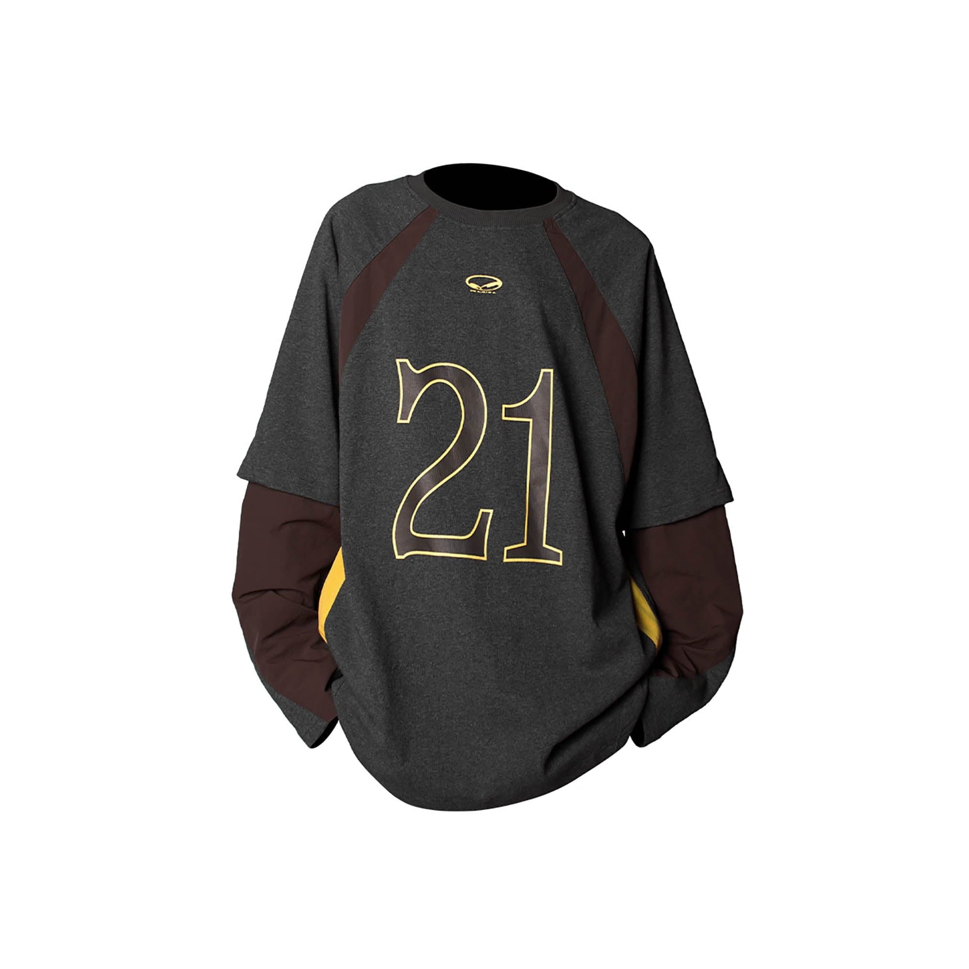 RELABEL No.21 Spliced Layered Long-Sleeve Tee-L/S Tee-XS-Free Shipping Leatheretro