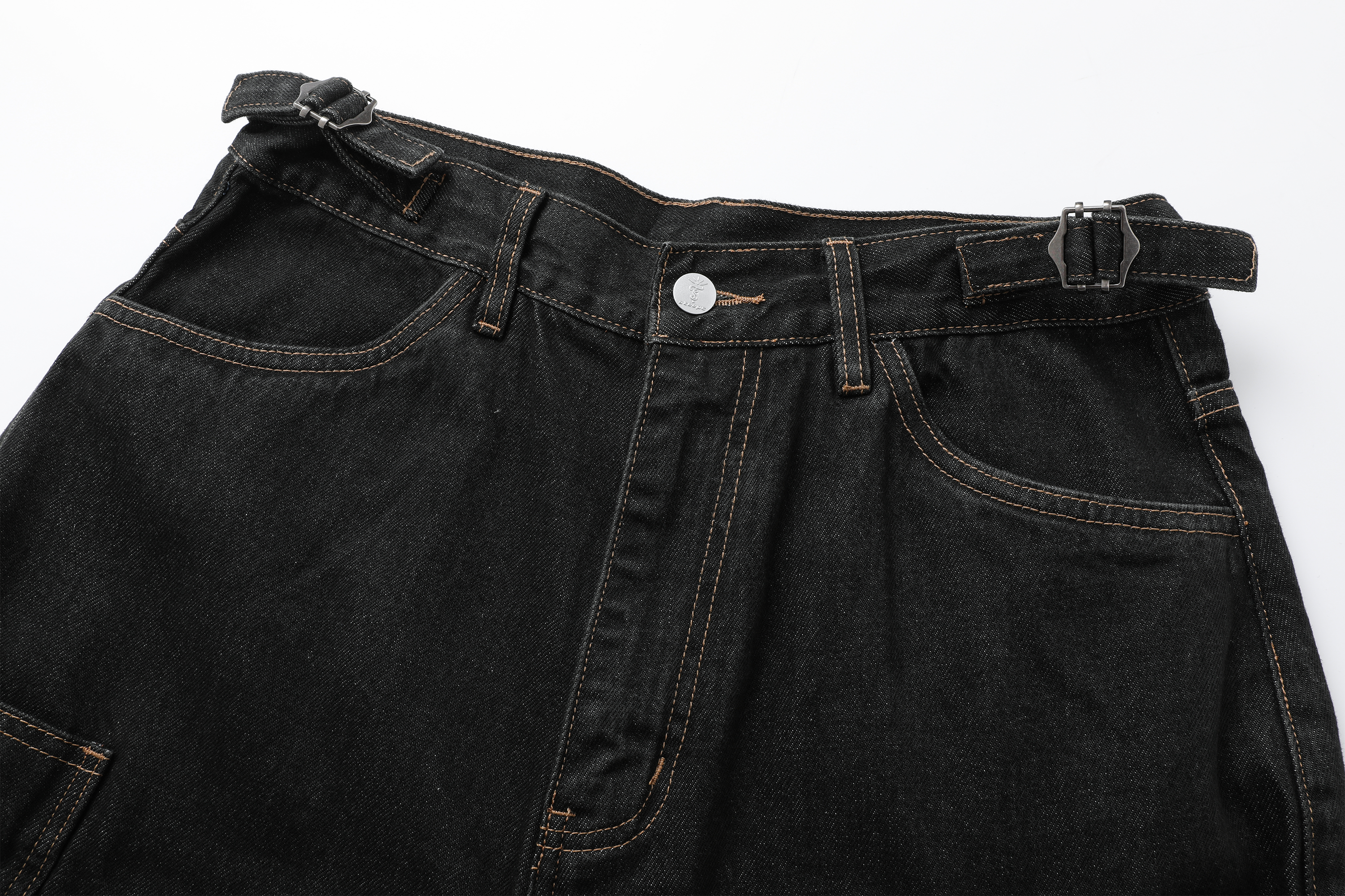 STEEPC Multi-Pocket Raw Denim Shorts-Shorts-S-Free Shipping Leatheretro