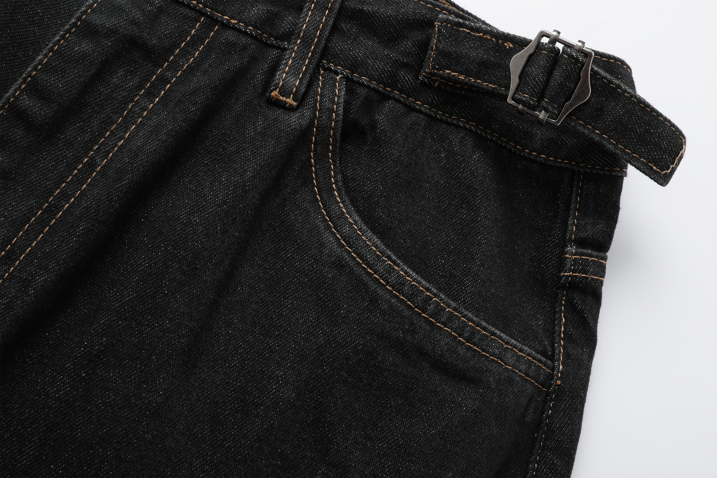 STEEPC Multi-Pocket Raw Denim Shorts-Shorts-S-Free Shipping Leatheretro