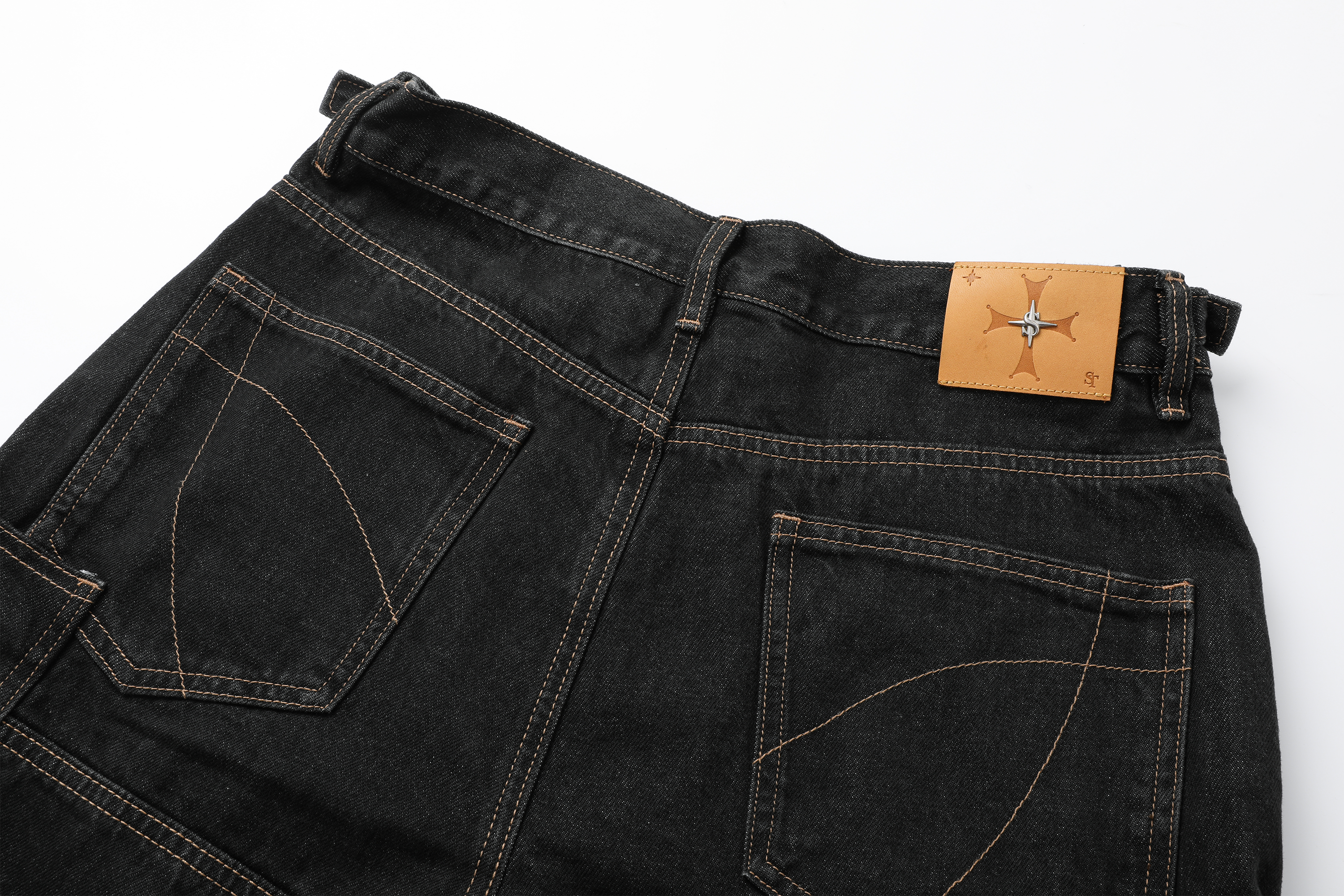 STEEPC Multi-Pocket Raw Denim Shorts-Shorts-S-Free Shipping Leatheretro