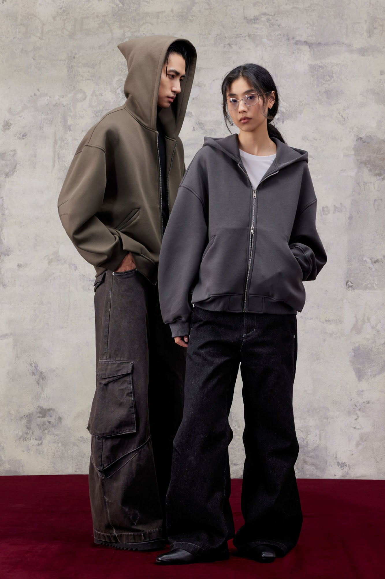 ALVNG AR ANTS Structured Curved Sleeve Pointed Hood Jacket-Jacket-S-Black-Free Shipping Leatheretro