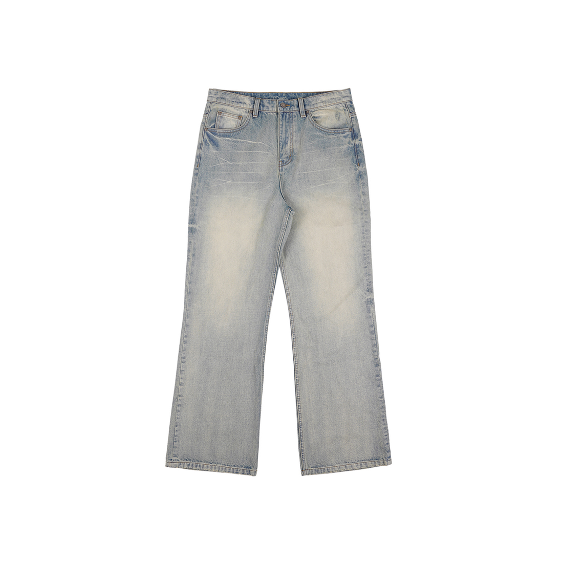 UNDERWATER Washed Whiskered Gradient Jeans-Jeans-S-Free Shipping Leatheretro