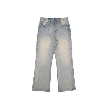 UNDERWATER Washed Whiskered Gradient Jeans-Jeans-S-Free Shipping Leatheretro