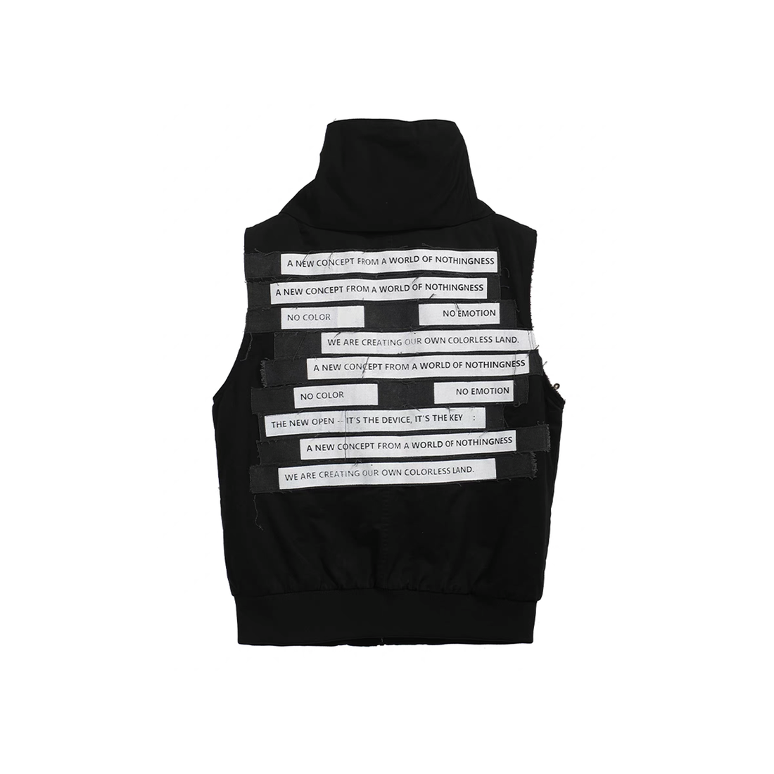 NOTHINGNESS WORLD Padded Funnel-Neck Zip Vest-Vest-S-Free Shipping Leatheretro