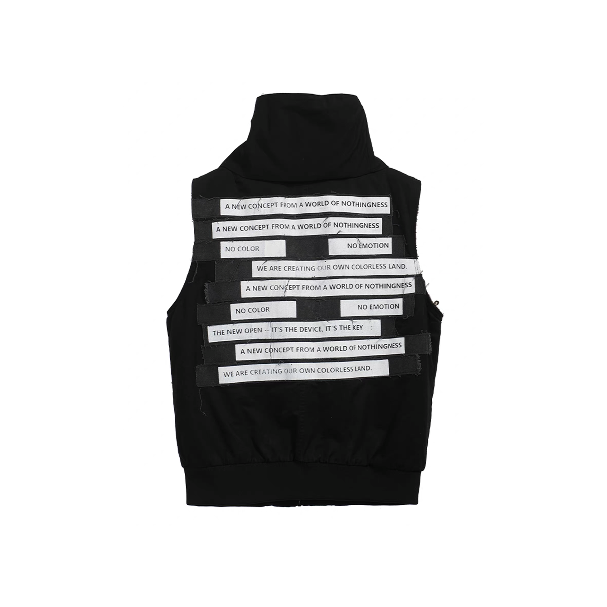 NOTHINGNESS WORLD Padded Funnel-Neck Zip Vest-Vest-S-Free Shipping Leatheretro