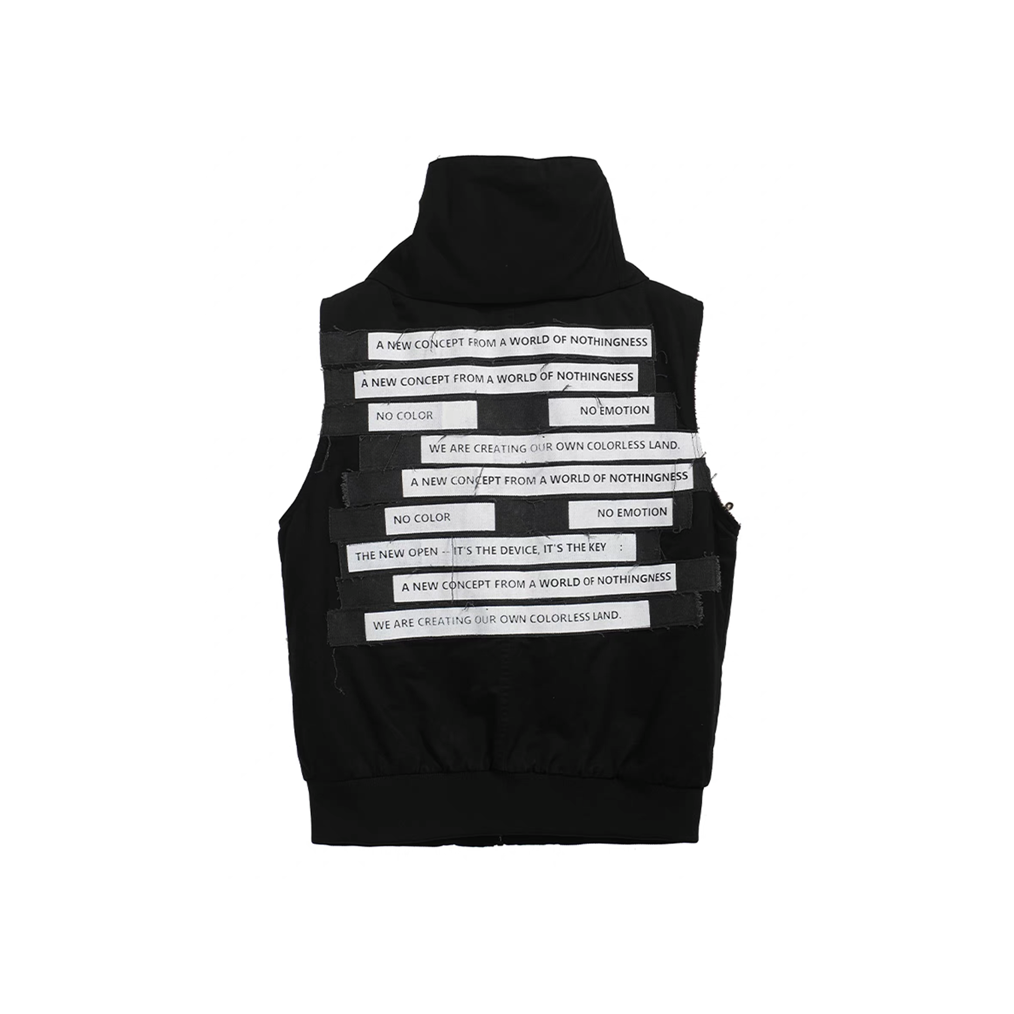 NOTHINGNESS WORLD Padded Funnel-Neck Zip Vest-Vest-S-Free Shipping Leatheretro