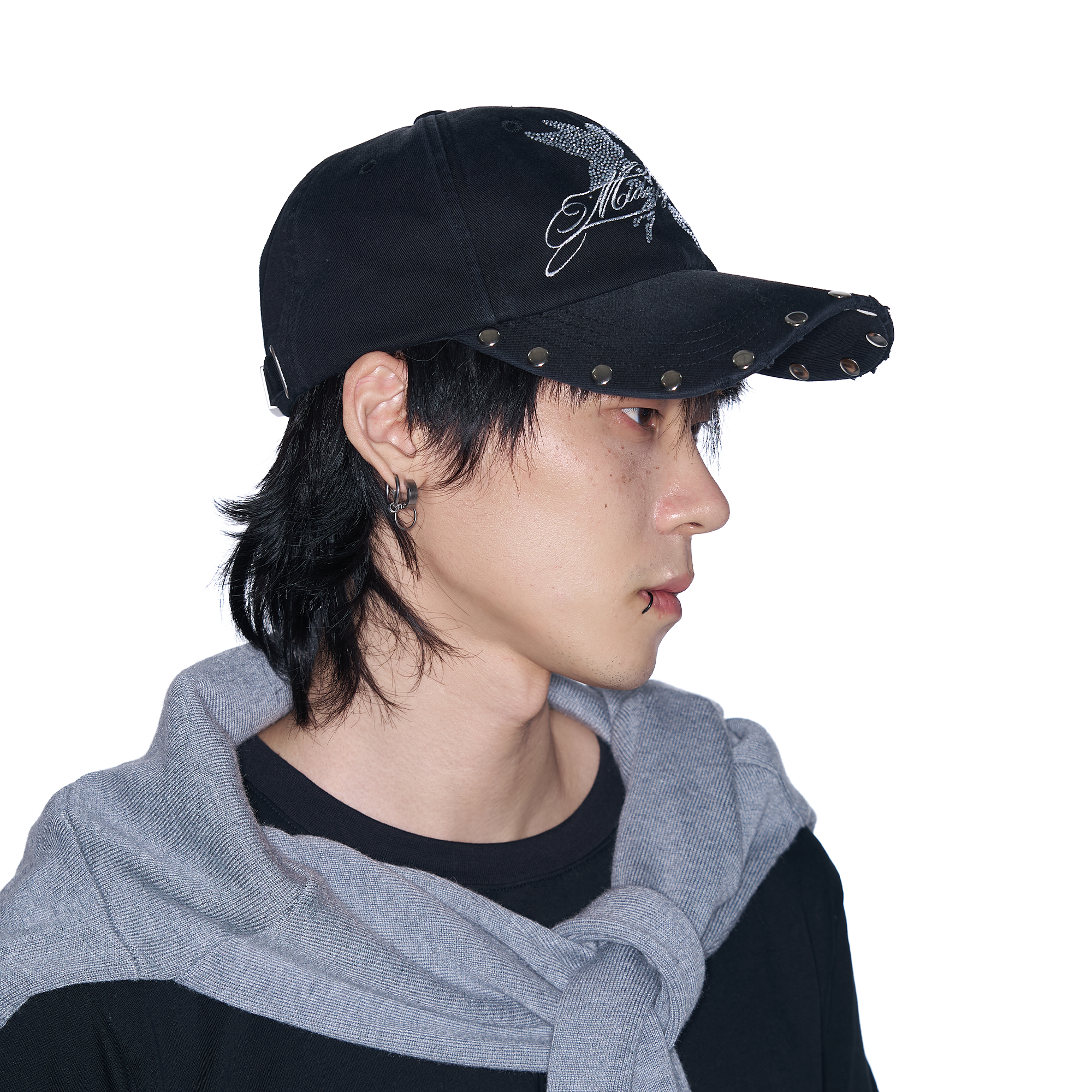 SANB Washed Angel Diamond Baseball Cap-Hat, Cap, Beanie-One Size-Free Shipping Leatheretro