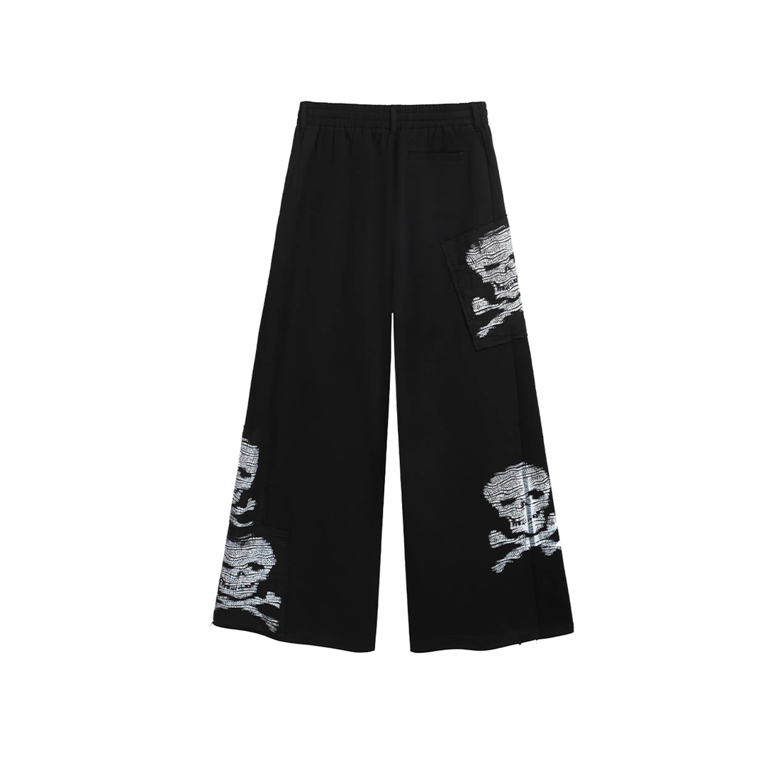 NOTHINGNESS WORLD Skull Graphic Wide-Leg Sweatpants-Pants-M-Free Shipping Leatheretro