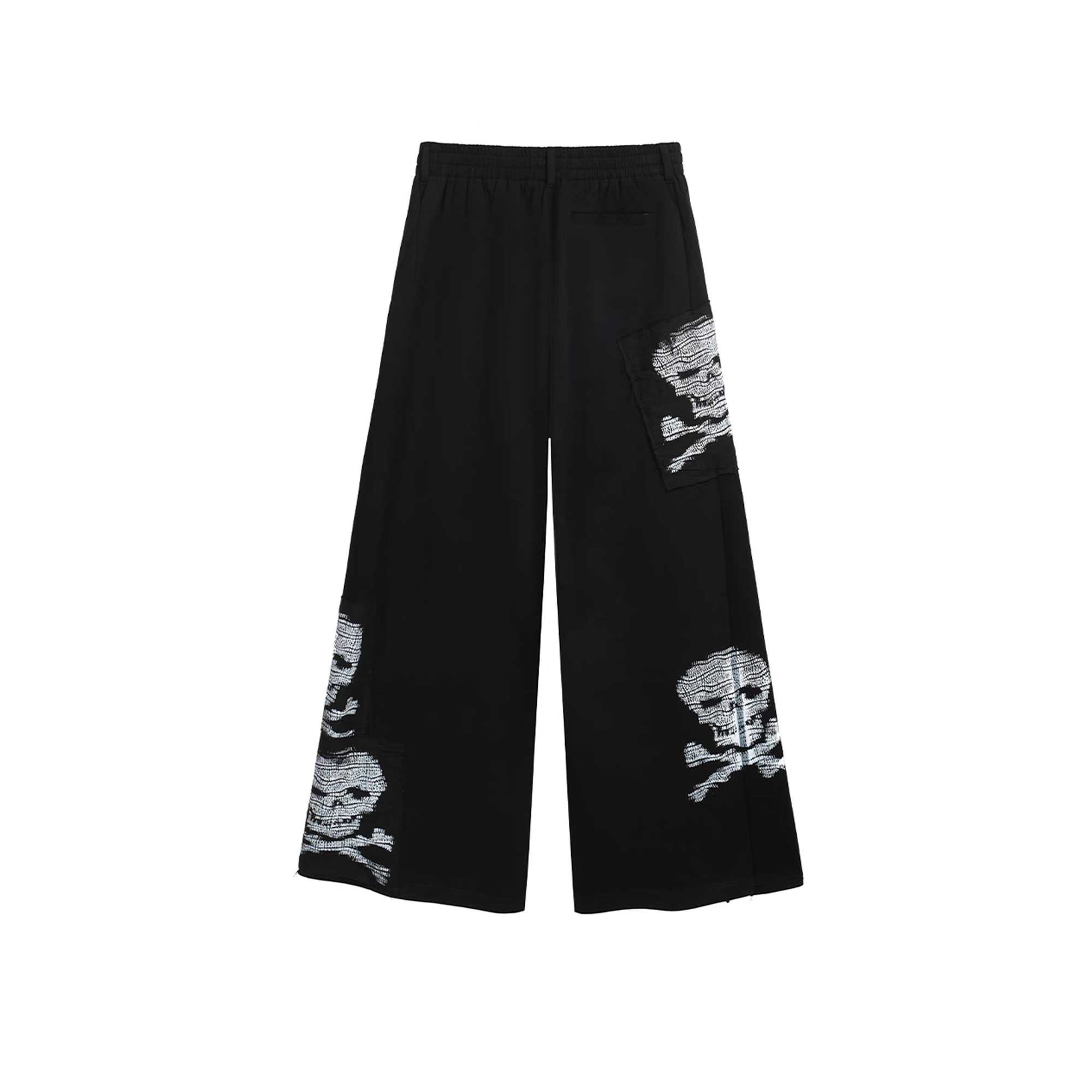 NOTHINGNESS WORLD Skull Graphic Wide-Leg Sweatpants-Pants-M-Free Shipping Leatheretro
