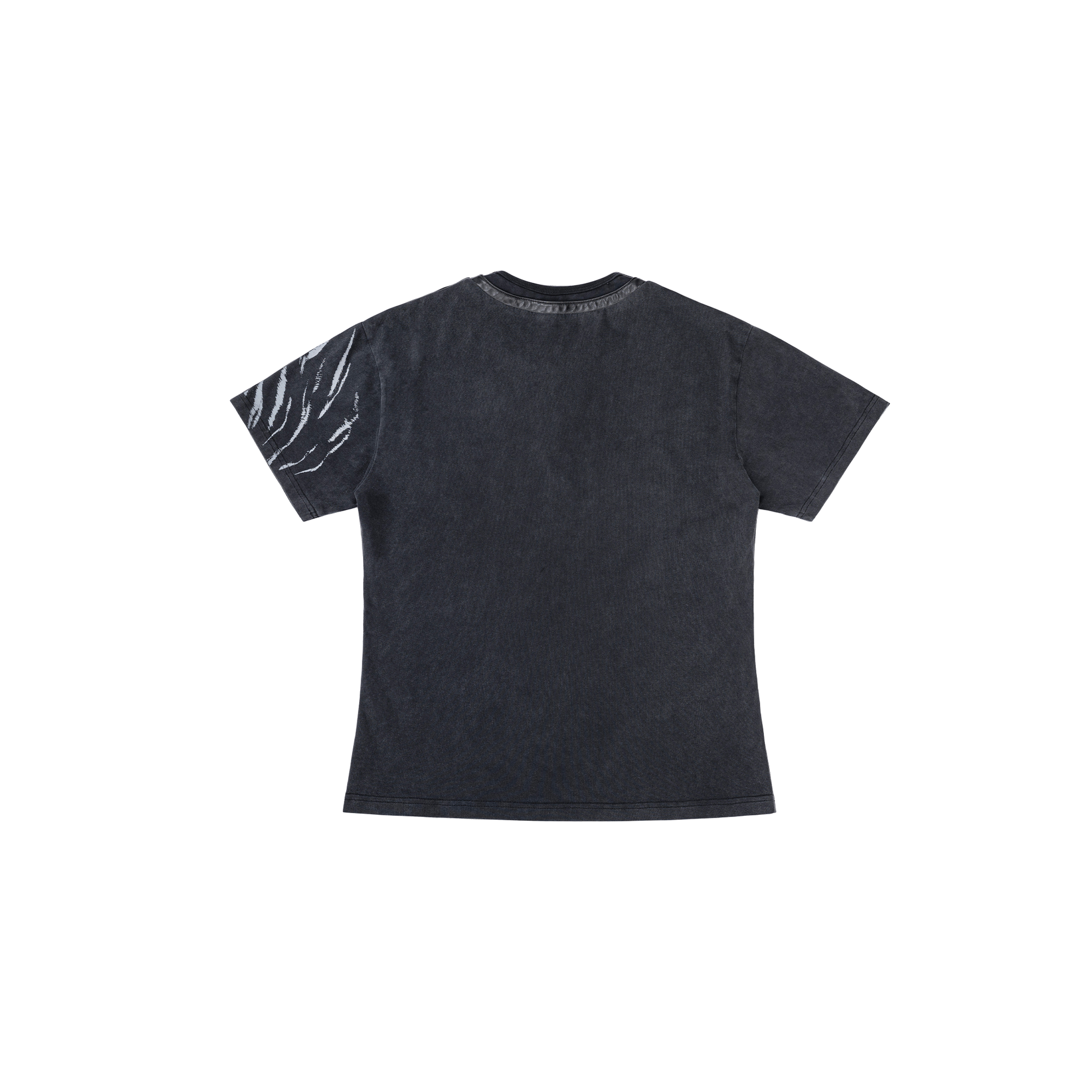 ESAIAS Washed Zebra Lace-Up Tee-T Shirt-S-Free Shipping Leatheretro