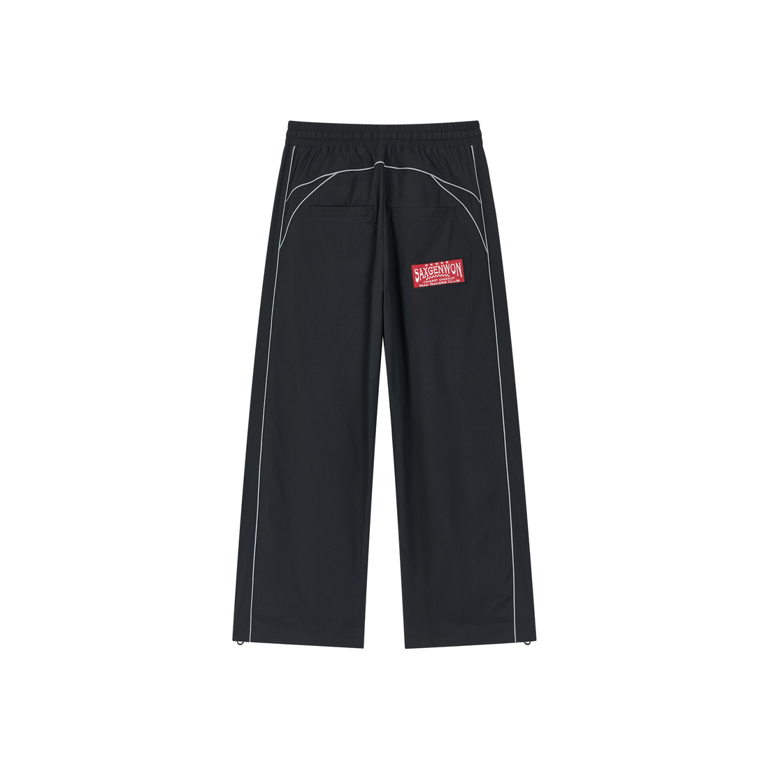 SAVAGEGROWTHWORLD Embroidered Logo Piped Straight-Leg Pants-Pants-S-Free Shipping Leatheretro