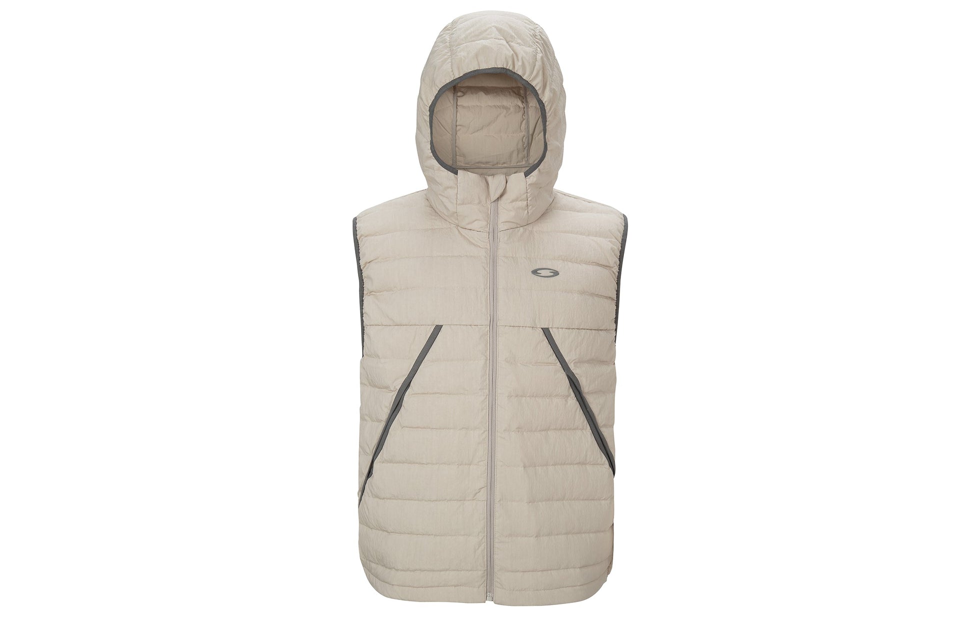 F2CE Structured Puffer Down Hooded Vest-Vest-S£¨Preoder£©-Beige-Free Shipping Leatheretro