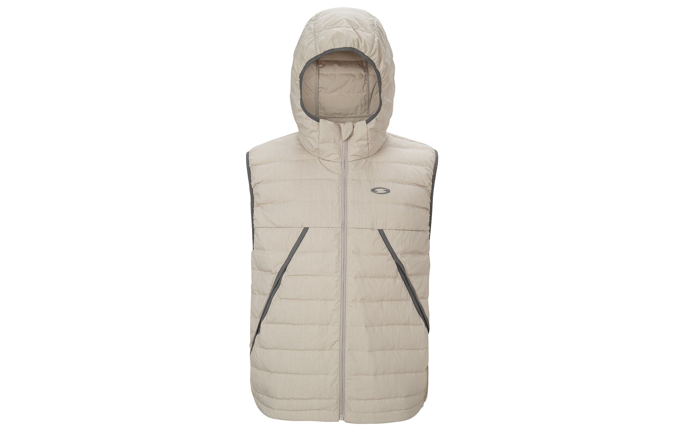 F2CE Structured Puffer Down Hooded Vest-Vest-S£¨Preoder£©-Beige-Free Shipping Leatheretro