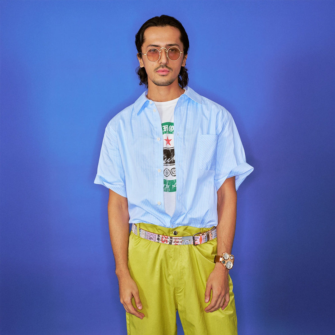 TRECLUB Vision your Success Pinstriped Half Shirt-Half shirt-S-Free Shipping Leatheretro