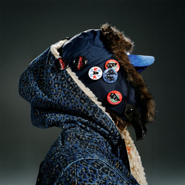 TRECLUB Faux-Fur Badge Aviator Hat-Hat, Cap, Beanie-Navy-Free Shipping Leatheretro