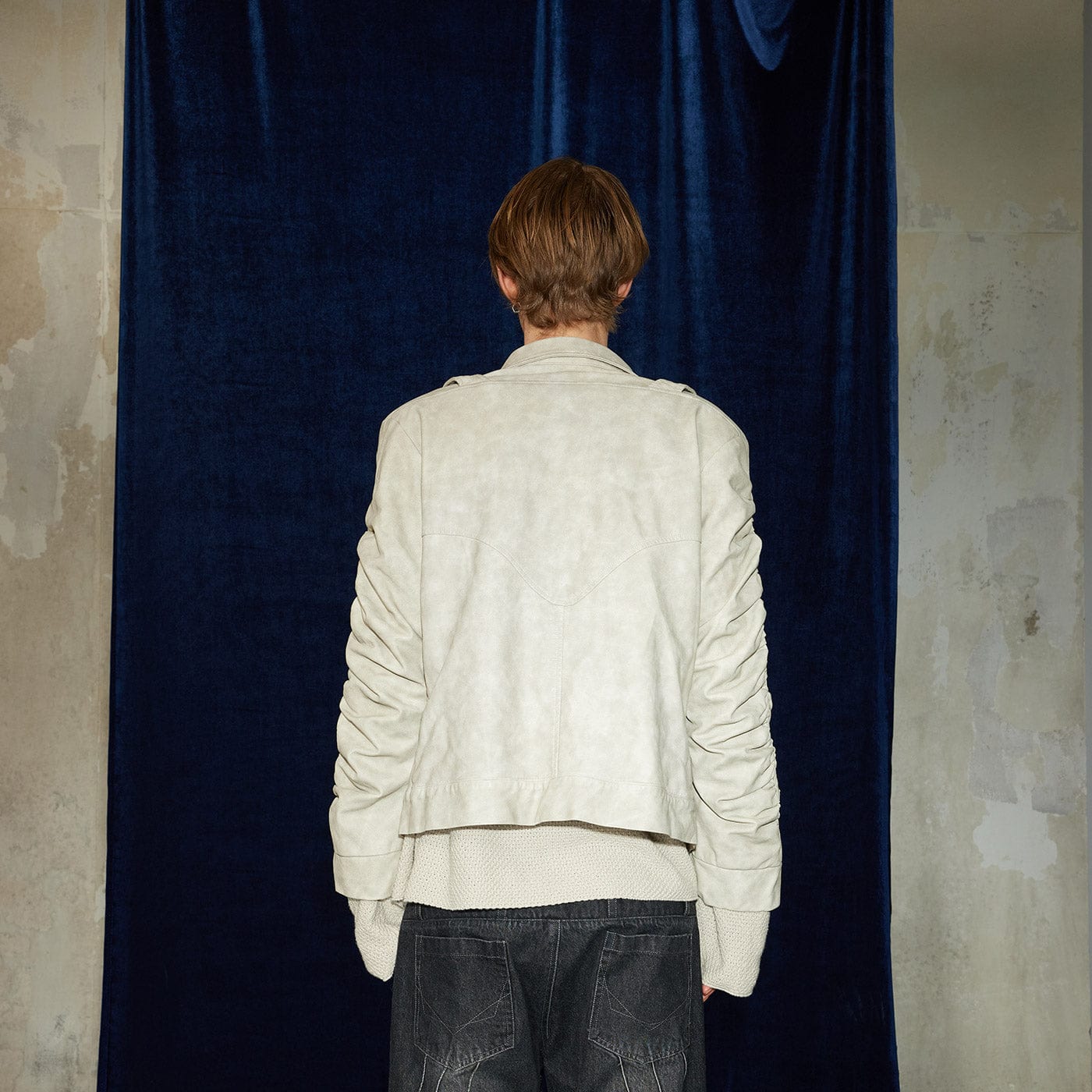 DND4DES Faux Leather Wrinkled Jacket-Jacket-S-Beige-Free Shipping Leatheretro