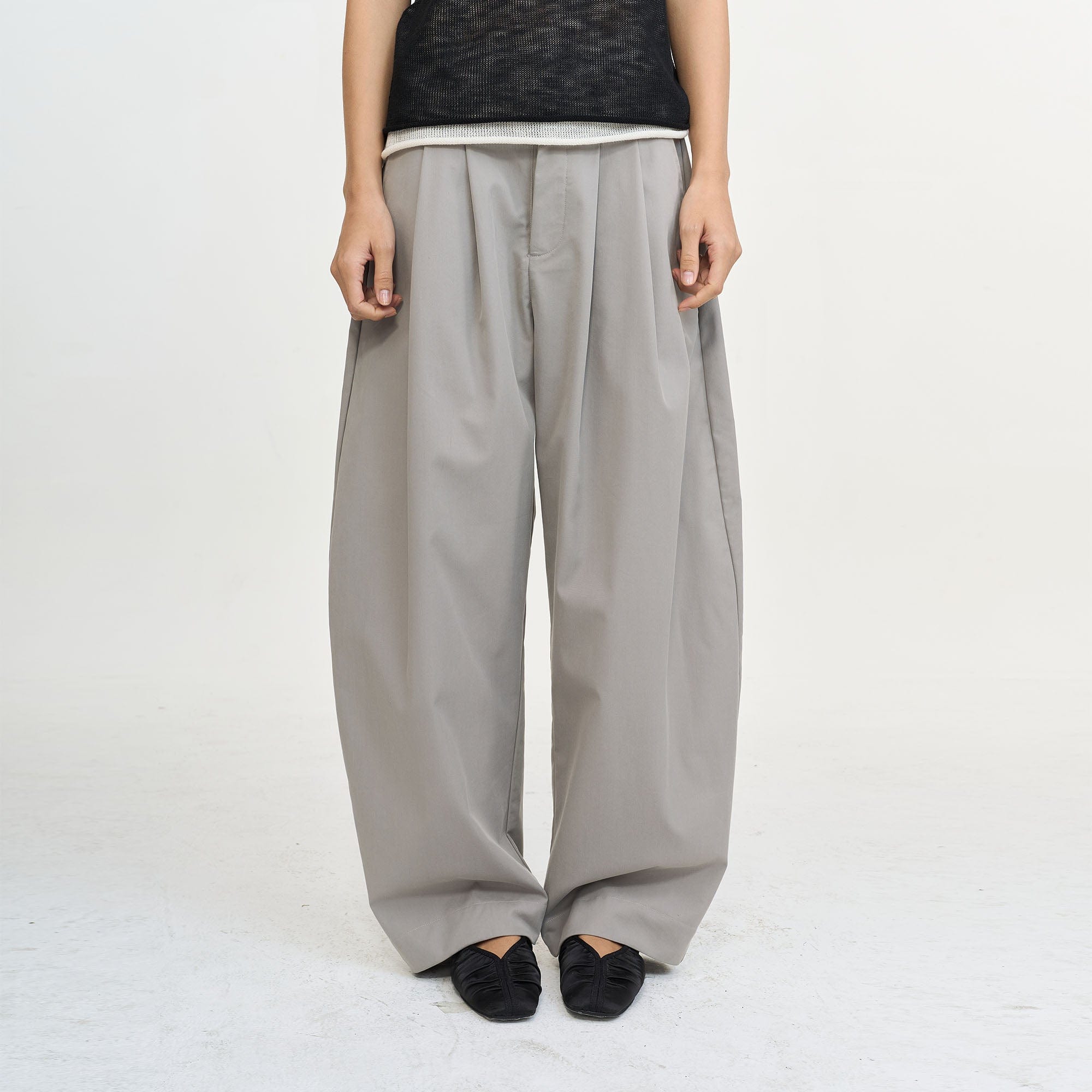 LEONSENSE Pleated Tencel Oversized Curved Pants-Jeans-S-Free Shipping Leatheretro