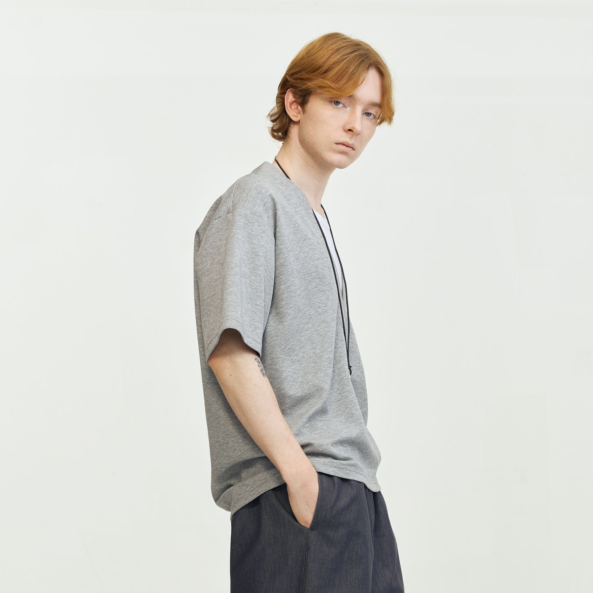 LEONSENSE Essential Deep V-Cut T-Shirt-T Shirt-S-Free Shipping Leatheretro