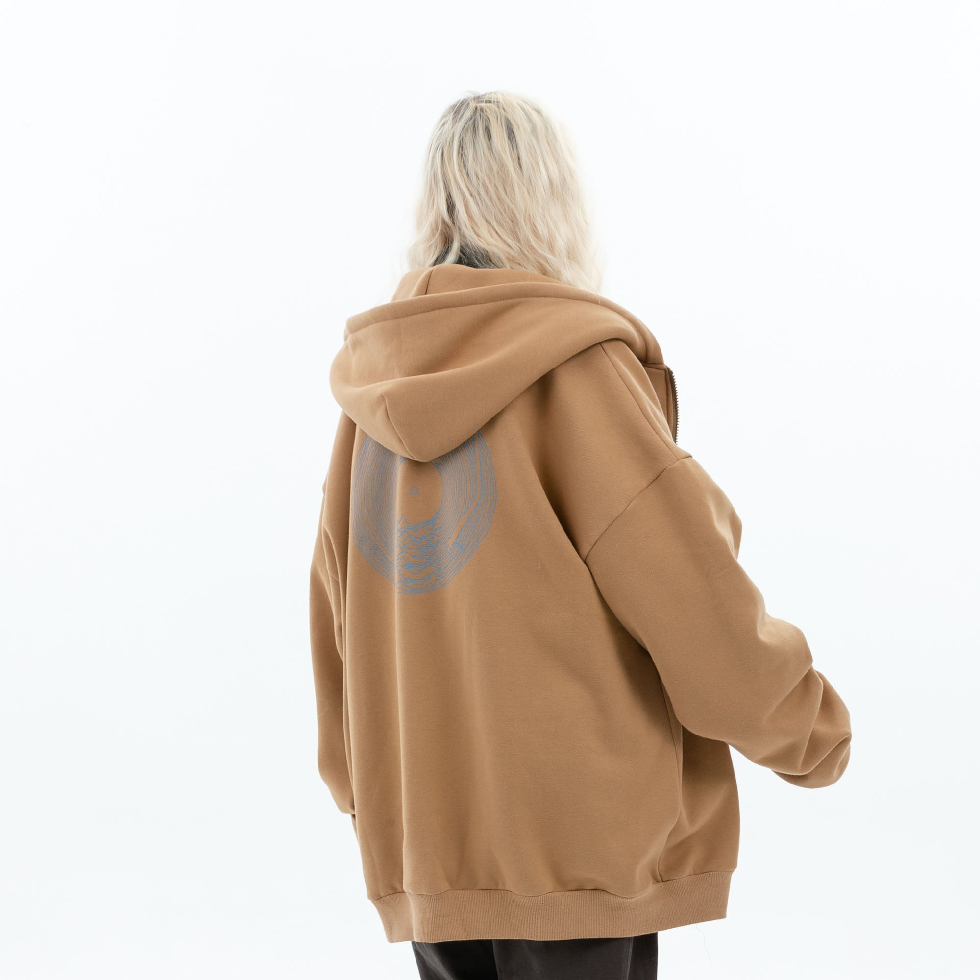 ERROR CODE ROBOT Fleetwood Mac Graphic Oversized Hooded Jacket-Jacket-S-Black-Free Shipping Leatheretro