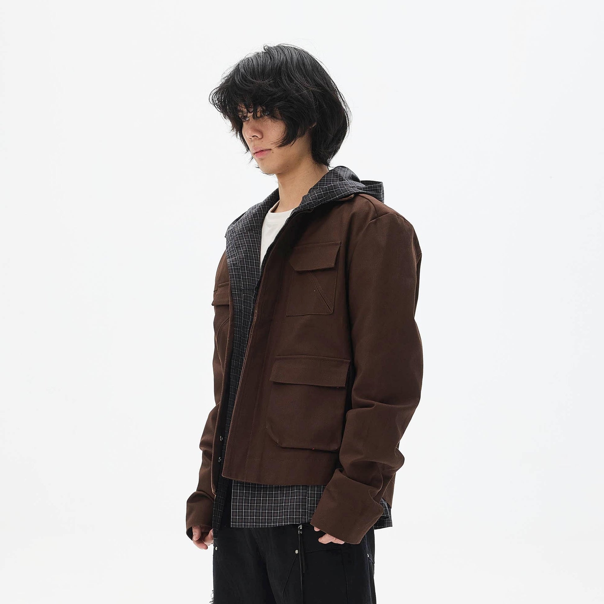 WHISTLEHUNTER Multi-Pocket Magnetic Closure Jacket-Jacket-S-Black-Free Shipping Leatheretro