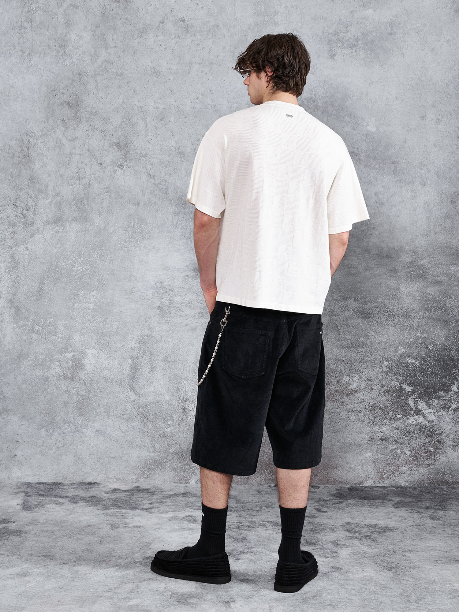 PMW Corduroy Straight-Leg Shorts-Shorts-S-Free Shipping Leatheretro