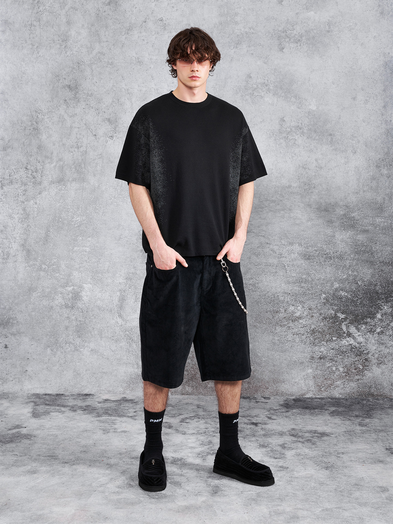 PMW Corduroy Straight-Leg Shorts-Shorts-S-Free Shipping Leatheretro