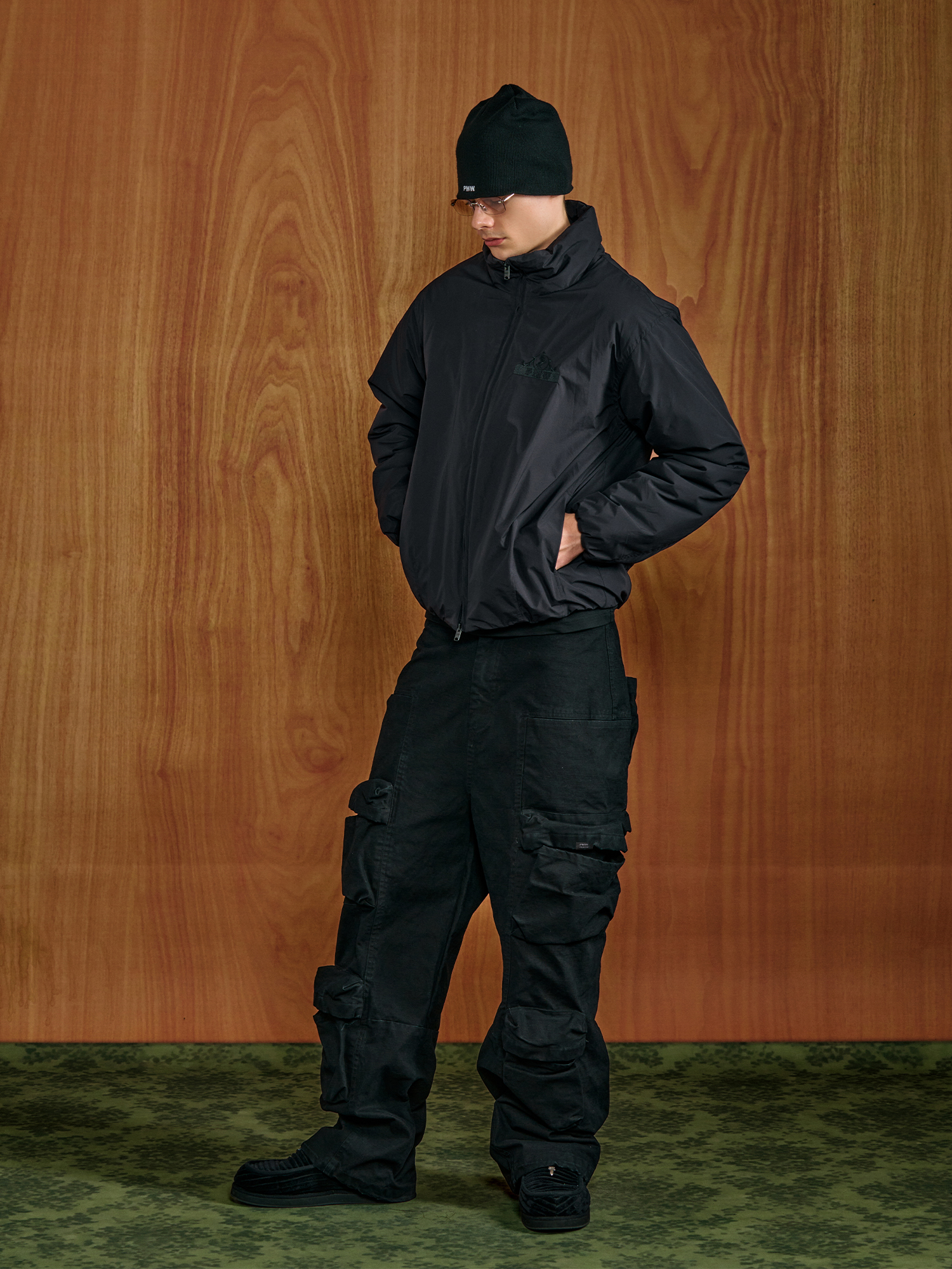 PMW Embroidered LOGO Waterproof Padded Jacket-Jacket-S-Black-Free Shipping Leatheretro