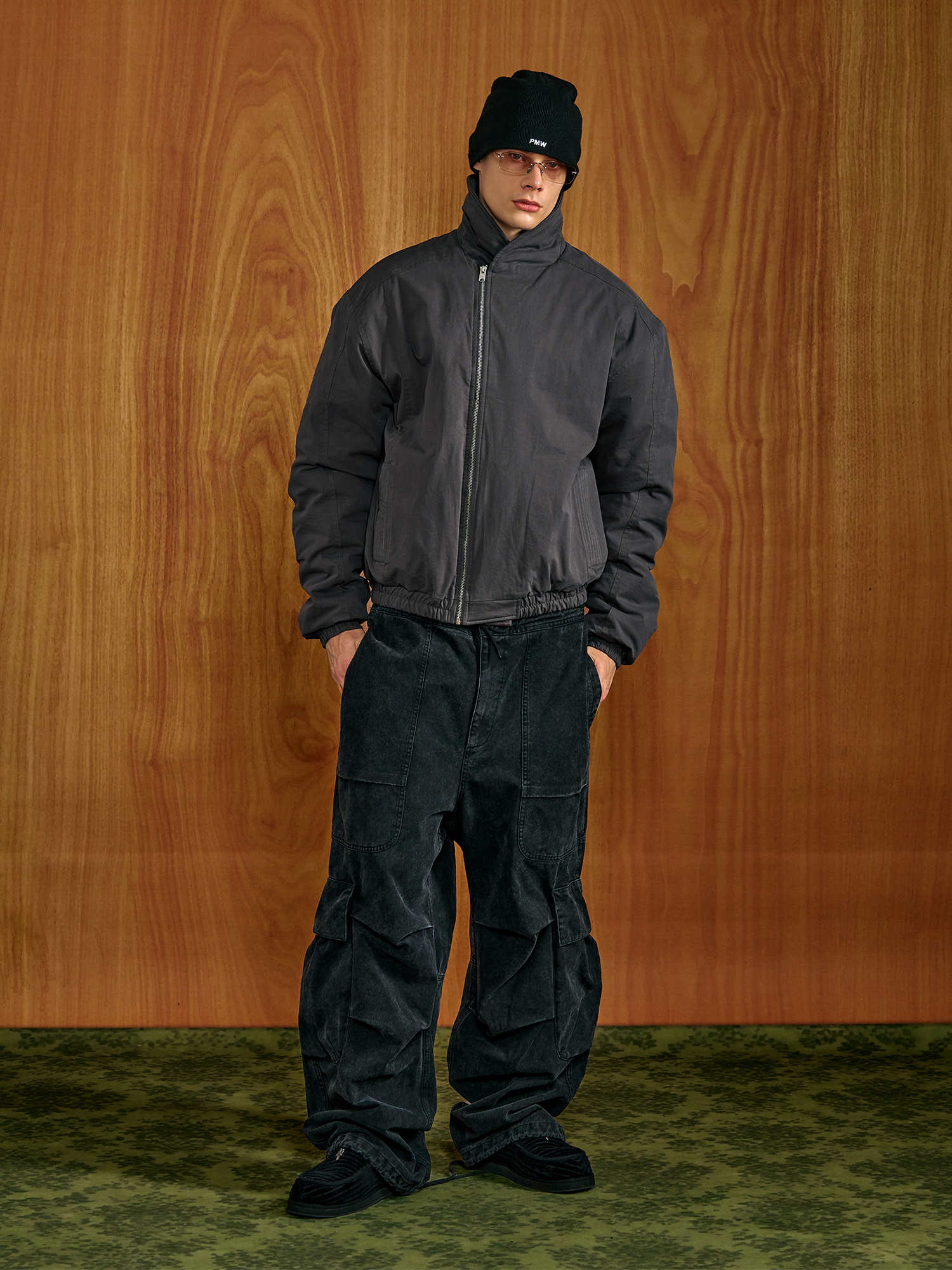 PMW Essential Stand-Collar Padded Jacket-Jacket-S-Brown-Free Shipping Leatheretro