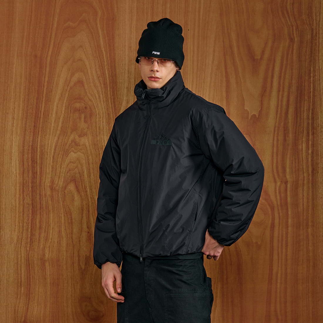 PMW Embroidered LOGO Waterproof Padded Jacket-Jacket-S-Black-Free Shipping Leatheretro
