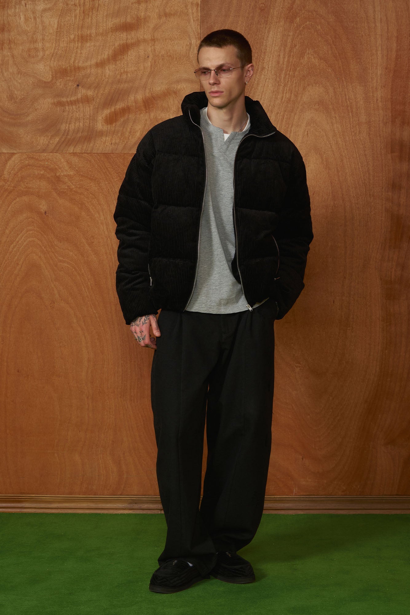 PMW Corduroy Puffer Jacket-Jacket-S-Brown-Free Shipping Leatheretro