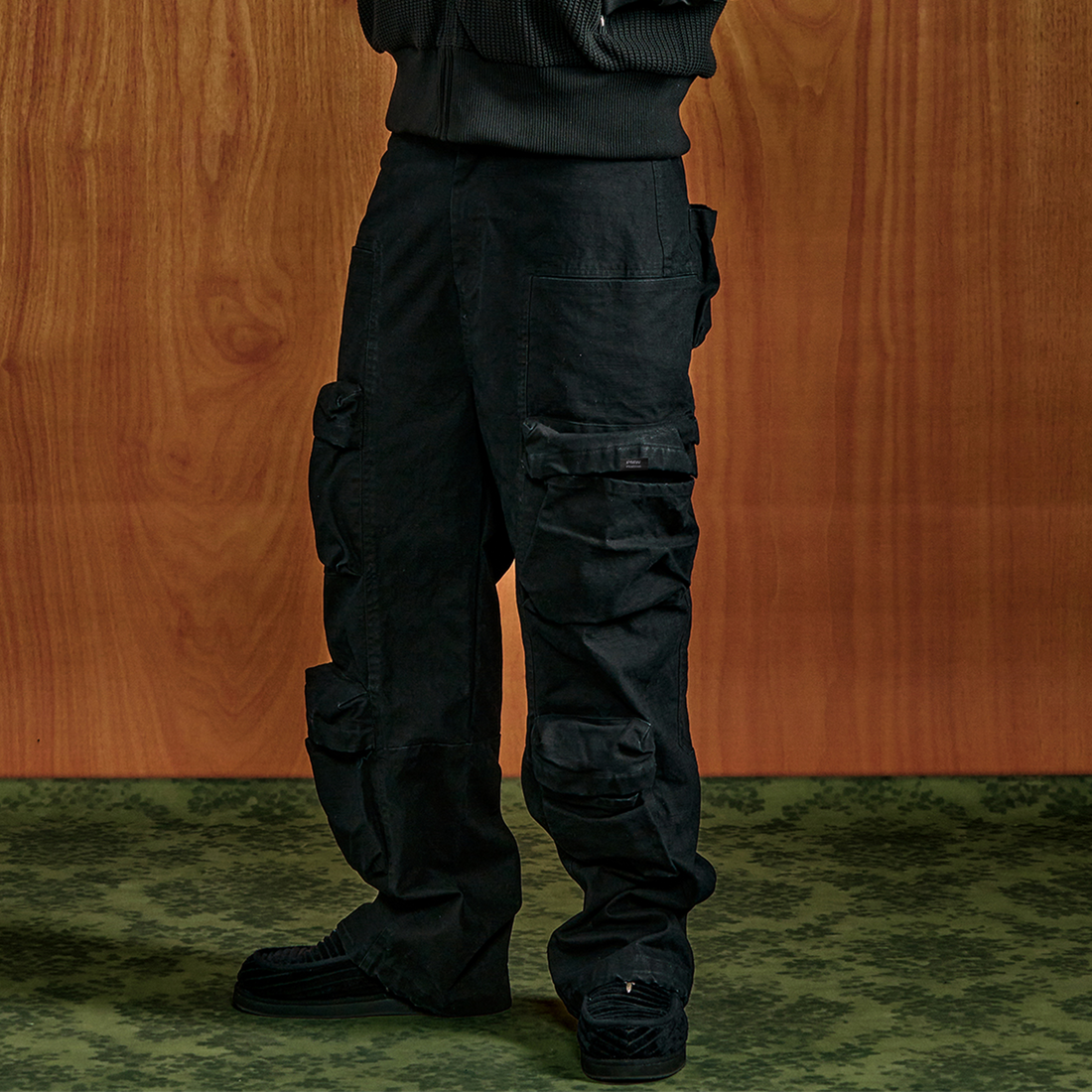 PMW Washed Multi-Pockets Cargo Pants-Pants-S-Free Shipping Leatheretro
