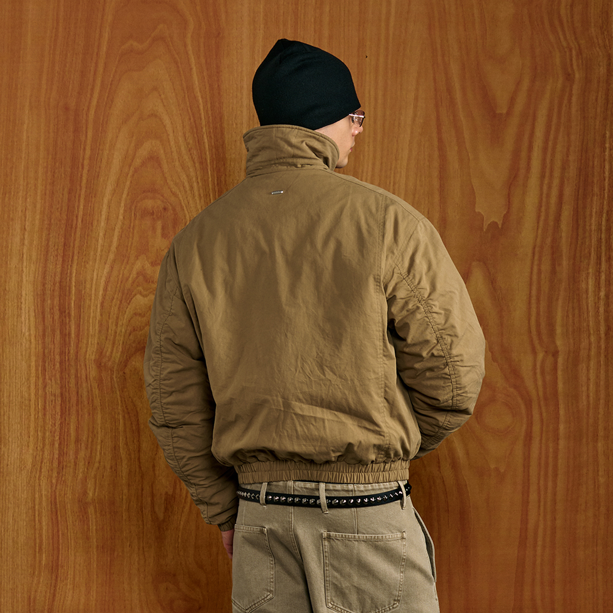 PMW Essential Stand-Collar Padded Jacket-Jacket-S-Brown-Free Shipping Leatheretro