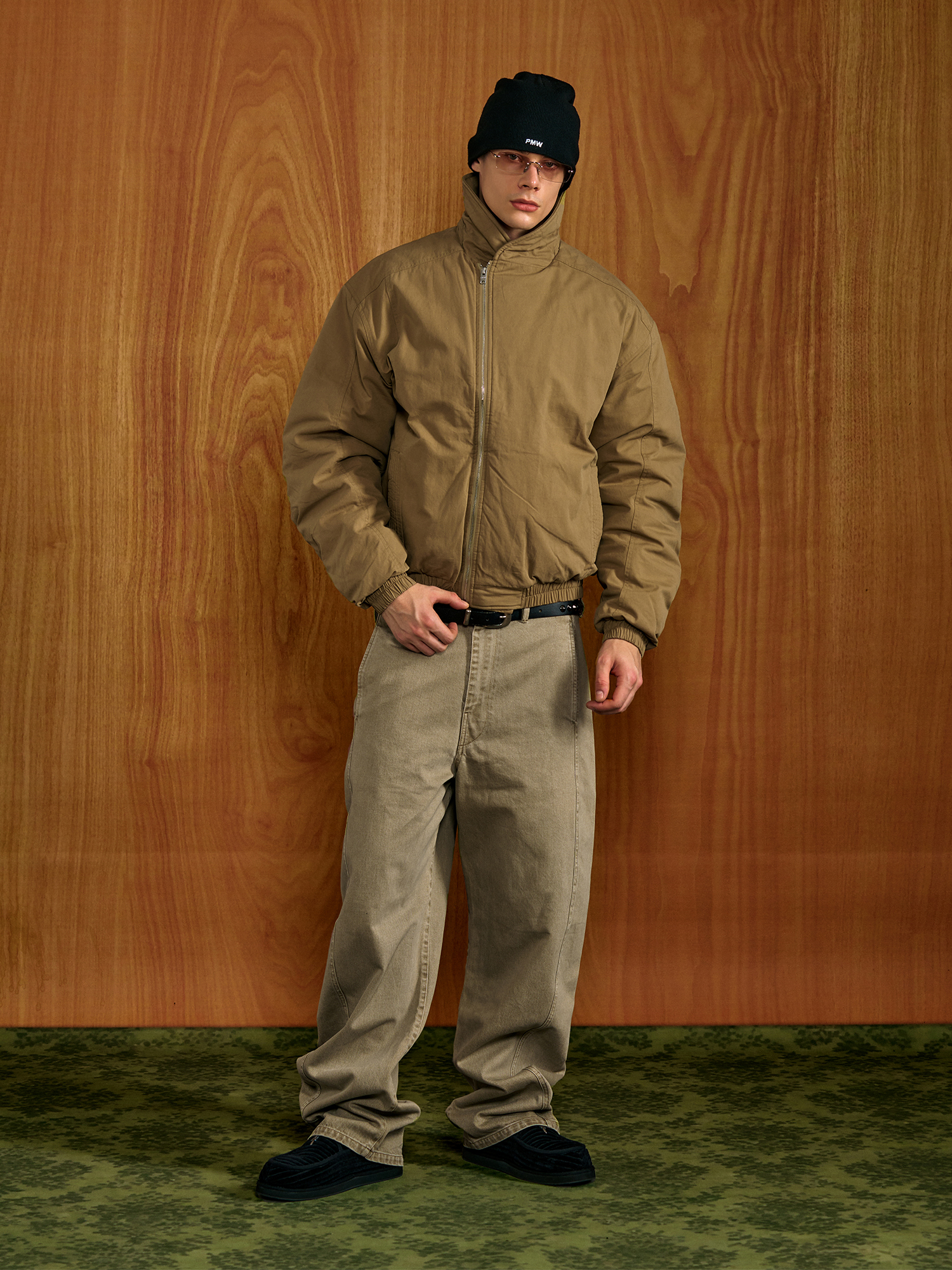 PMW Essential Stand-Collar Padded Jacket-Jacket-S-Brown-Free Shipping Leatheretro