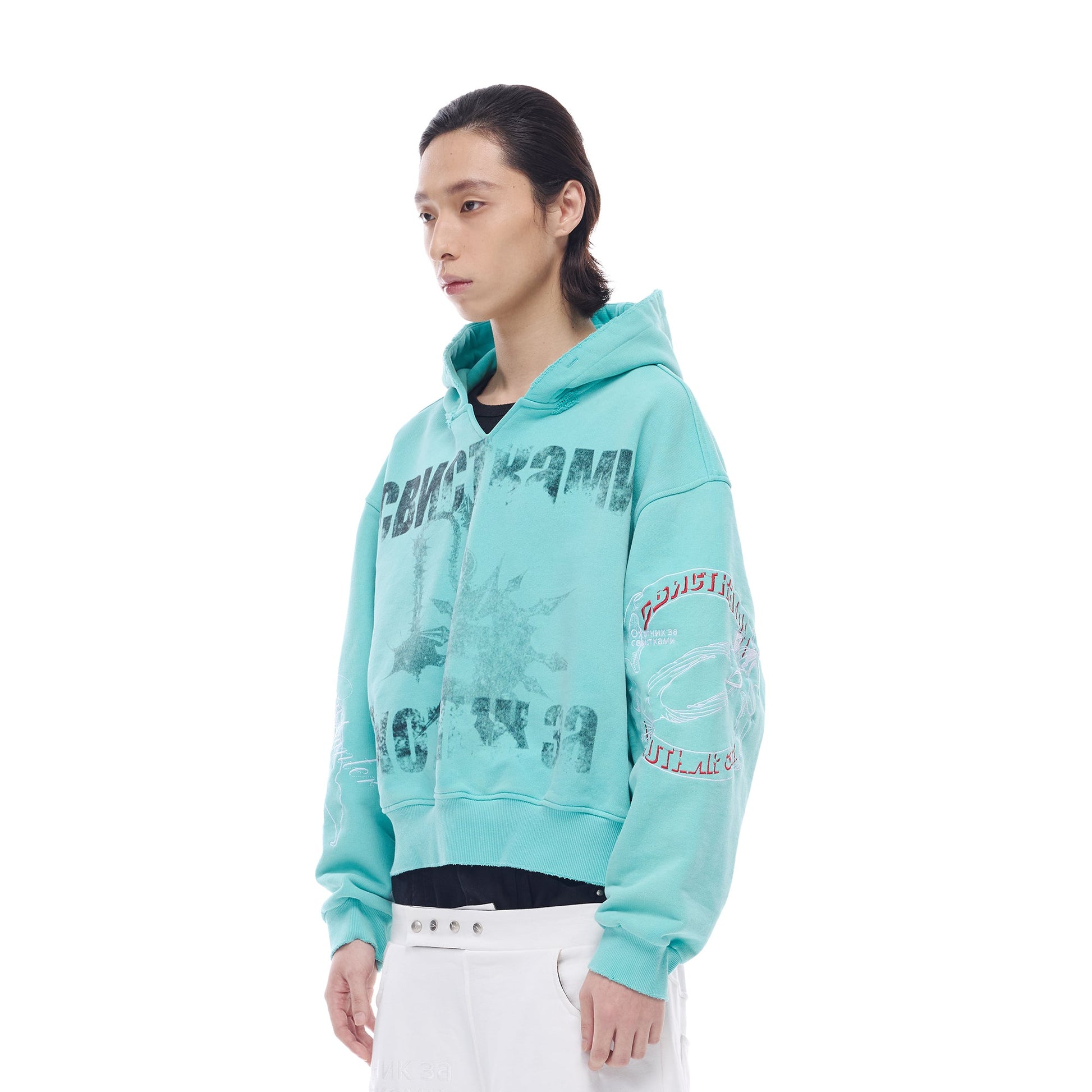 WHISTLEHUNTER Washed Graphic Embroidered Hoodie-Hoodie-S(Preorder)-Orange-Free Shipping Leatheretro