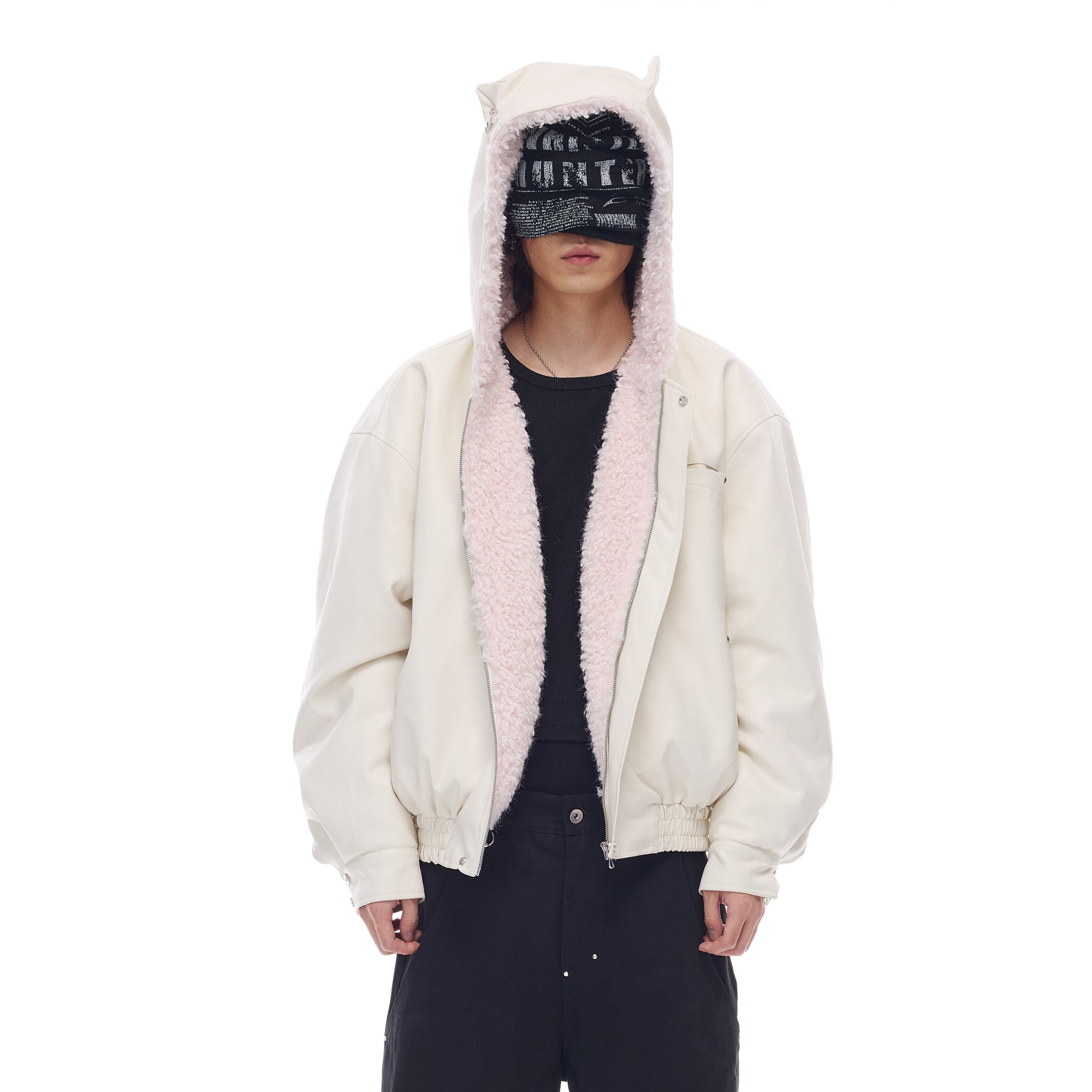 WHISTLEHUNTER Devil Horn Fleece-Lined Hooded Jacket-Jacket-S£¨Preorder£©-Free Shipping Leatheretro