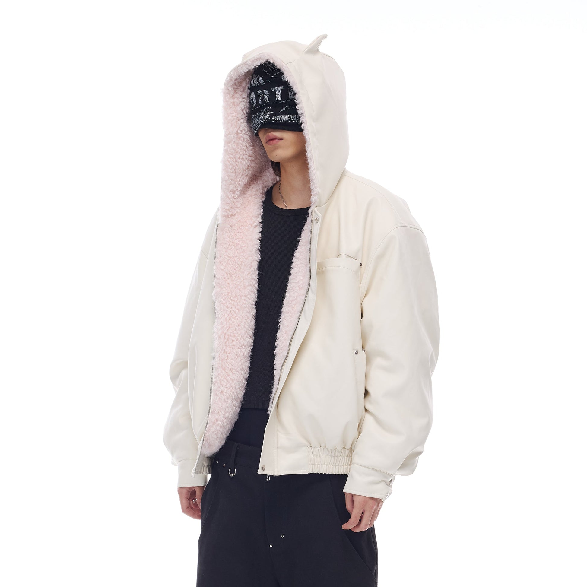 WHISTLEHUNTER Devil Horn Fleece-Lined Hooded Jacket-Jacket-S£¨Preorder£©-Free Shipping Leatheretro