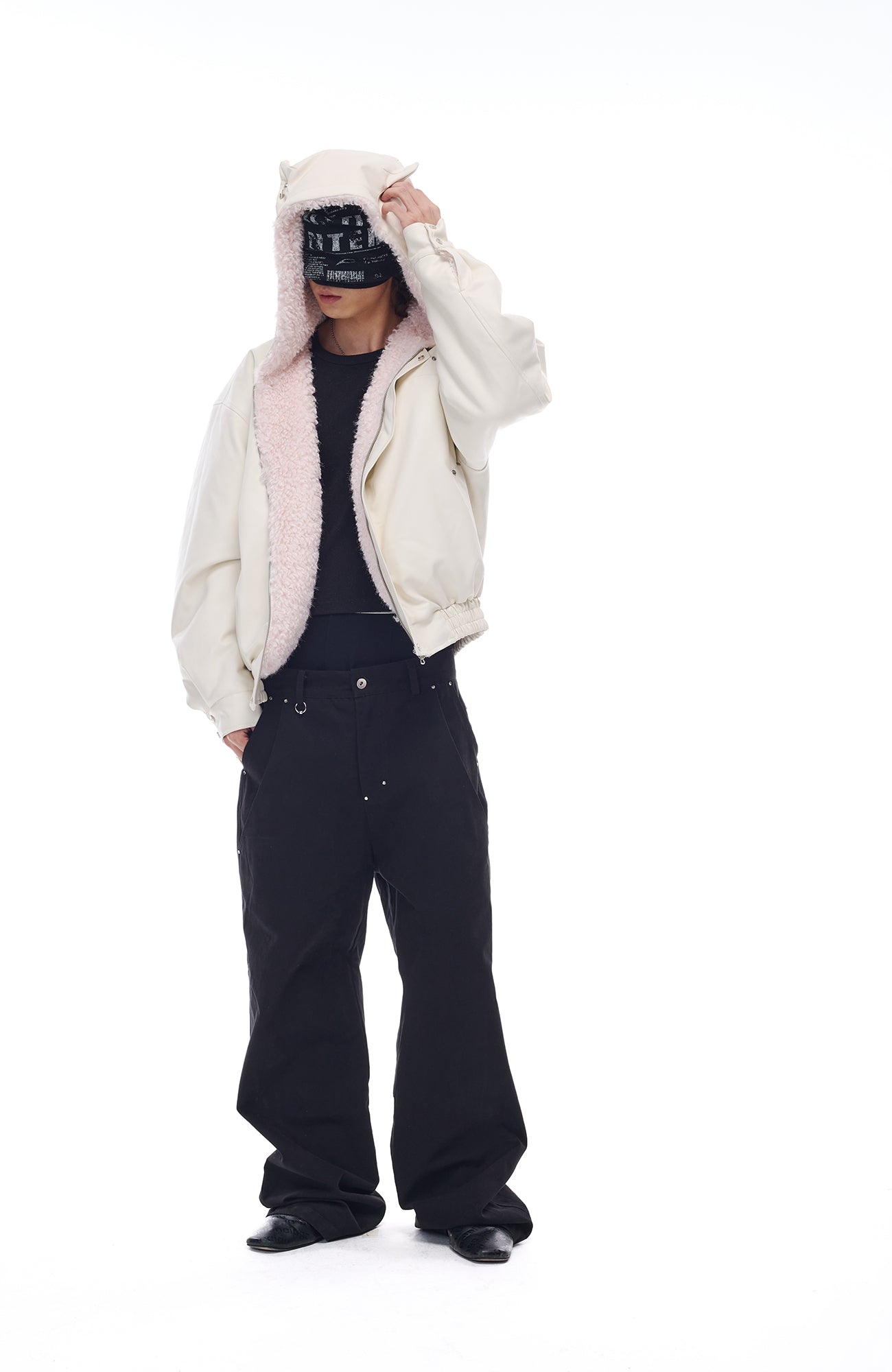 WHISTLEHUNTER Devil Horn Fleece-Lined Hooded Jacket-Jacket-S£¨Preorder£©-Free Shipping Leatheretro