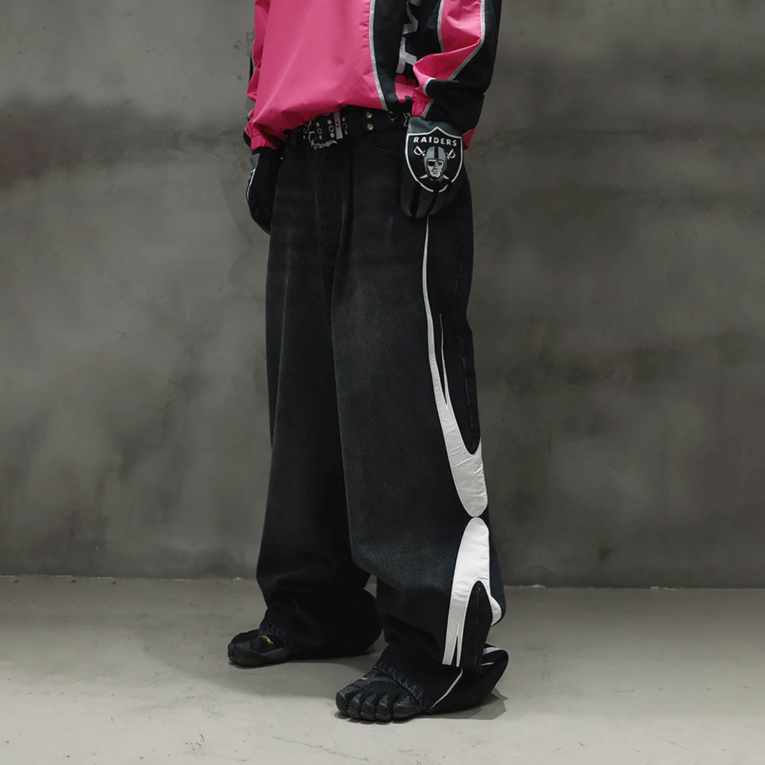 RTVG Washed Patchwork Baggy Jeans-Jeans-S-Blue-Free Shipping Leatheretro