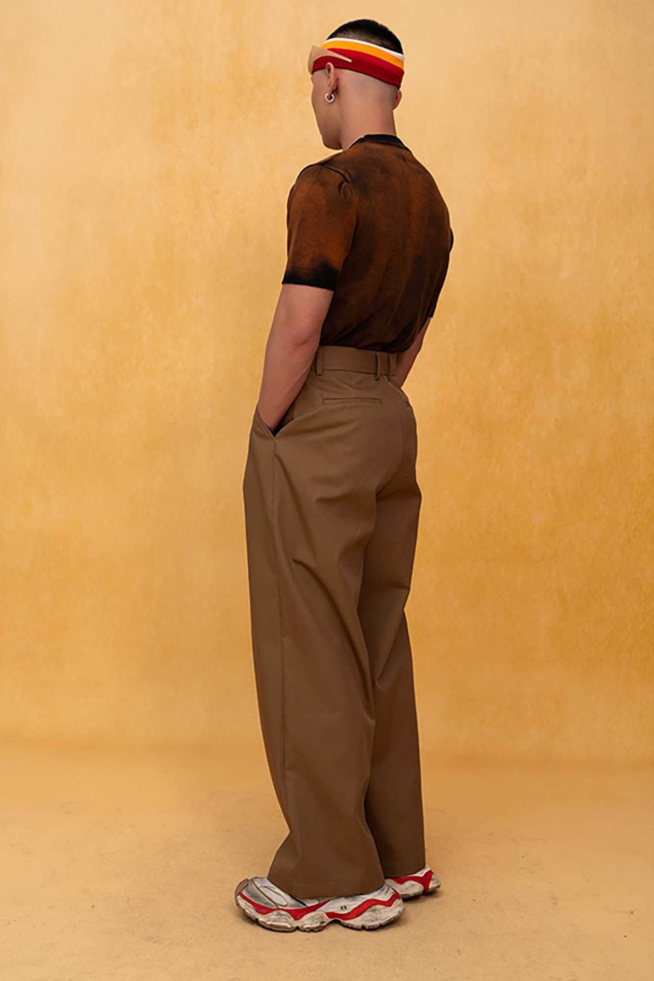 CLP Retro Pleated Wide-Leg Trousers-Pants-S-Free Shipping Leatheretro