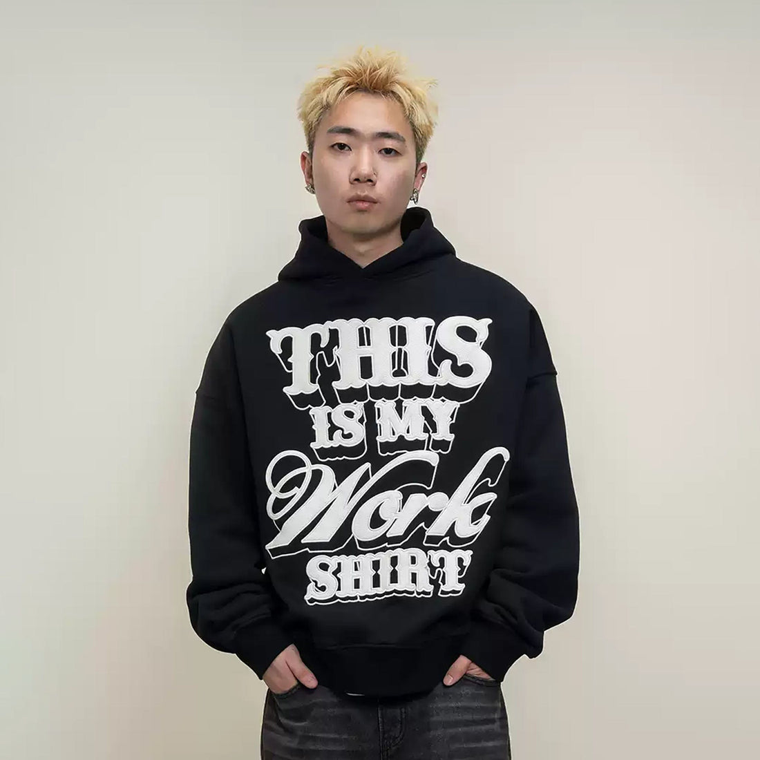 MAKEMORE Graphic Patch Oversized Hoodie-Hoodie-S-Free Shipping Leatheretro